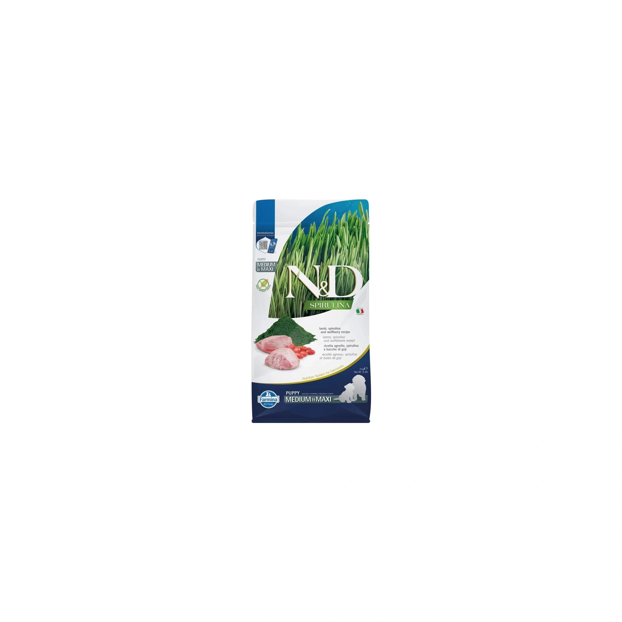 N&D Spirulina Dog bárány puppy medium/maxi 2kg