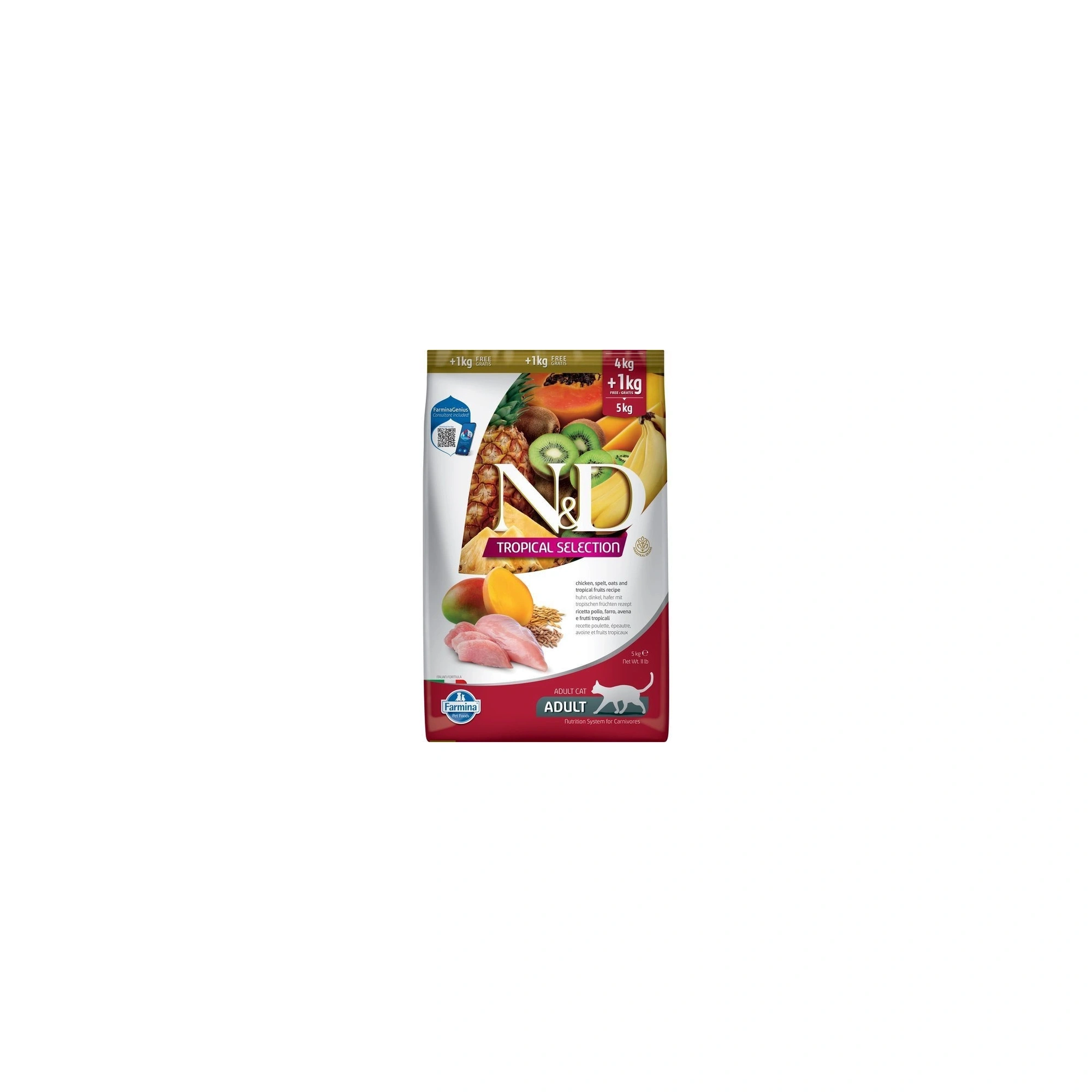 N&D Tropical Selection Cat Chicken adult 4+1kg