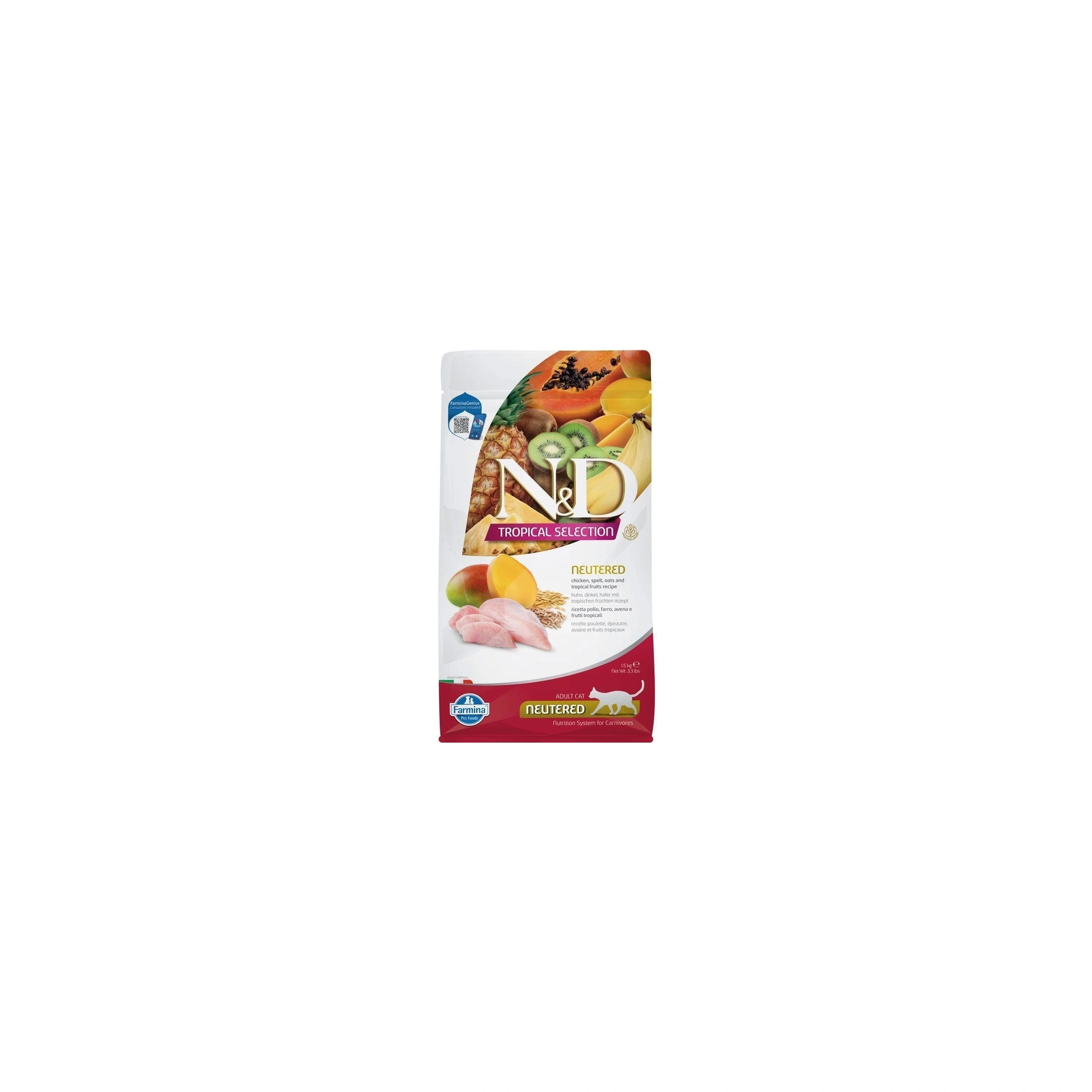 N&D Tropical Selection Cat Chicken Neutered Adult 1,5kg