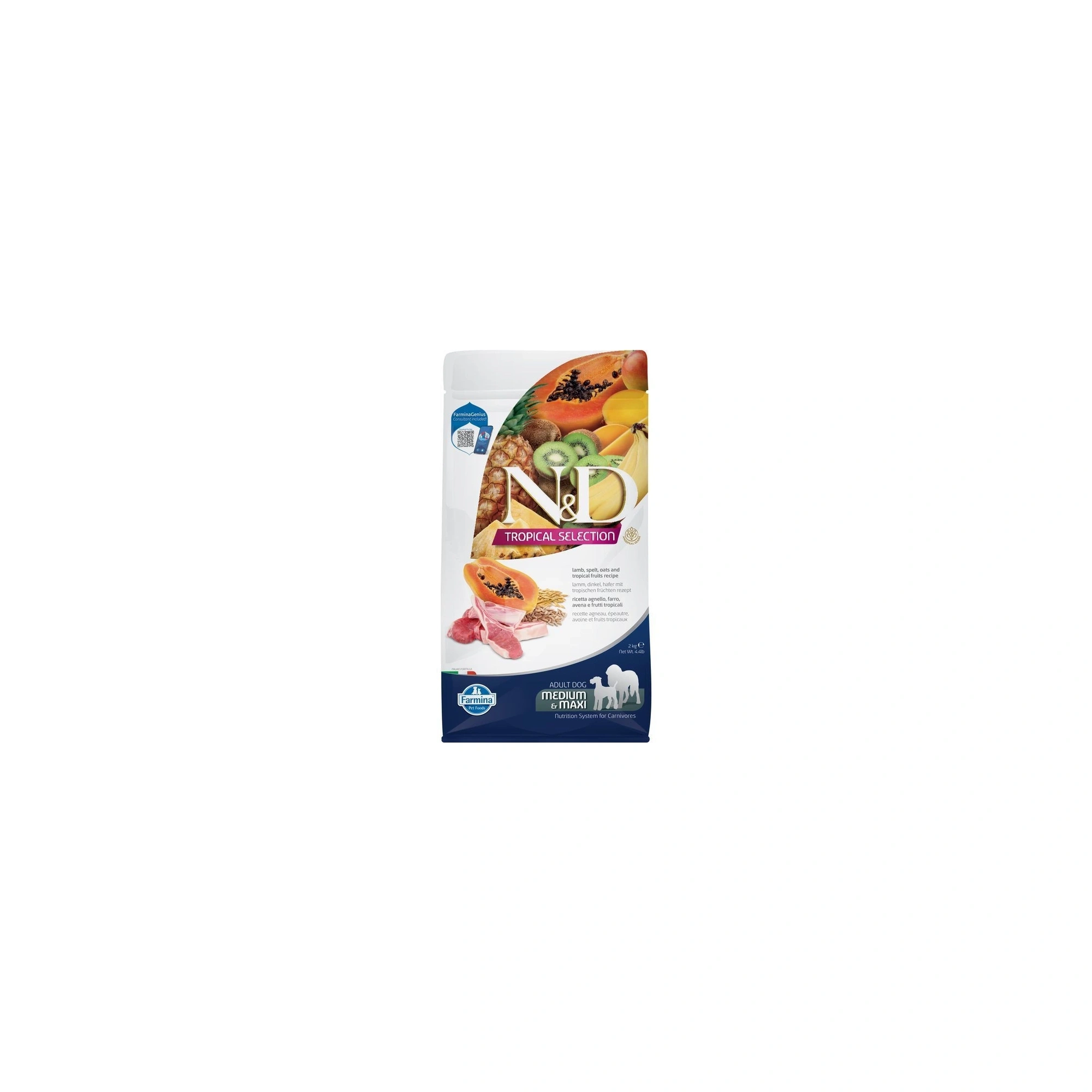 N&D Tropical Selection Dog Lamb adult medium & maxi 2kg