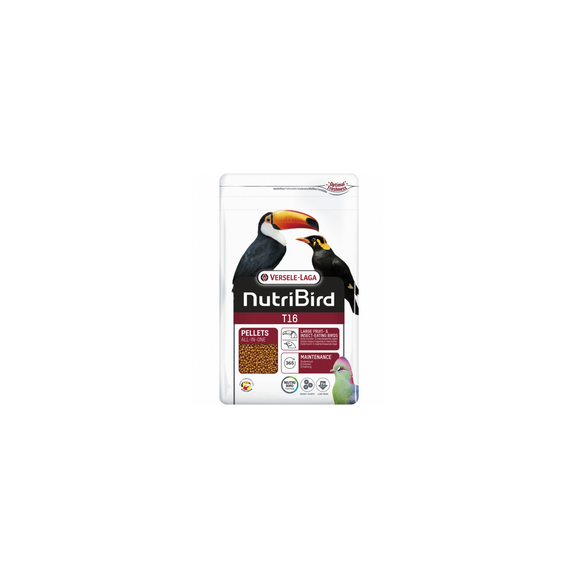 Nutribird T16 Nagytestű madár fenntartó pellet 10kg
