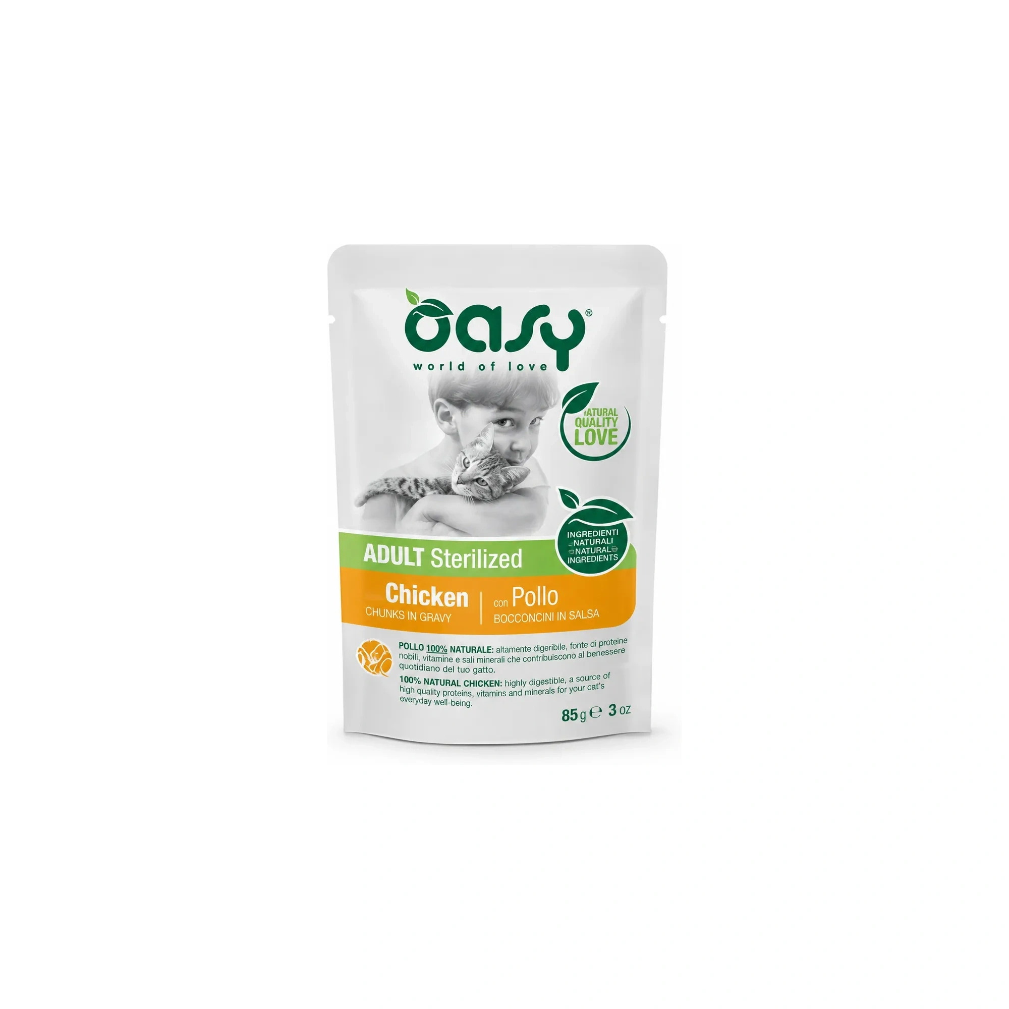 Oasy Cat Alutasakos Chunks in Gravy Adult Sterilized Chicken 85g
