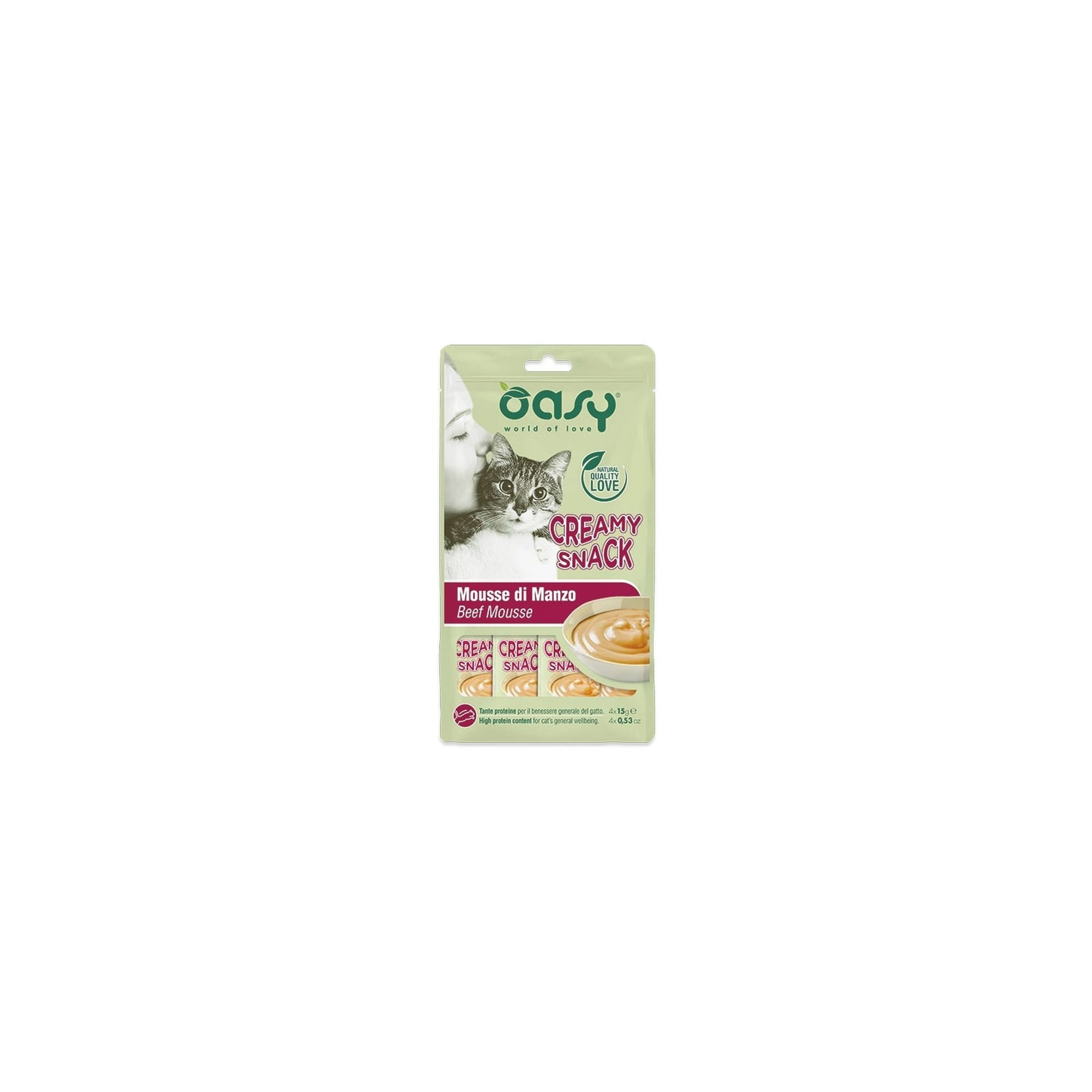 Oasy Cat Creamy Snack Beef 4x15g