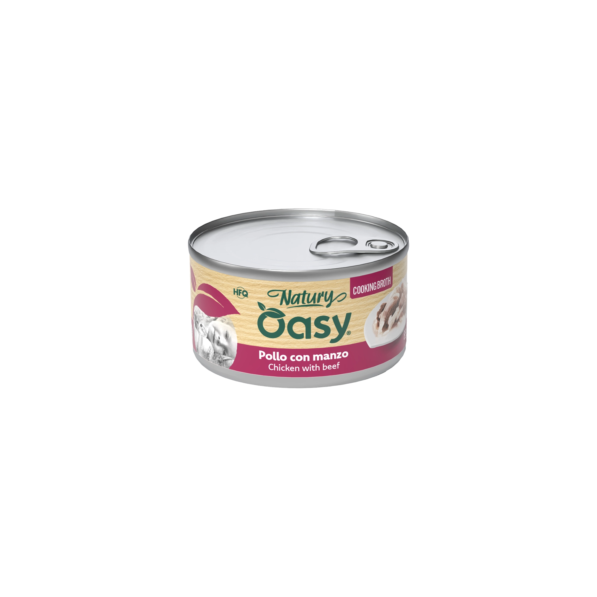 Oasy Cat Konzerv Natury Cooking Broth Chicken with beef Adult 85g