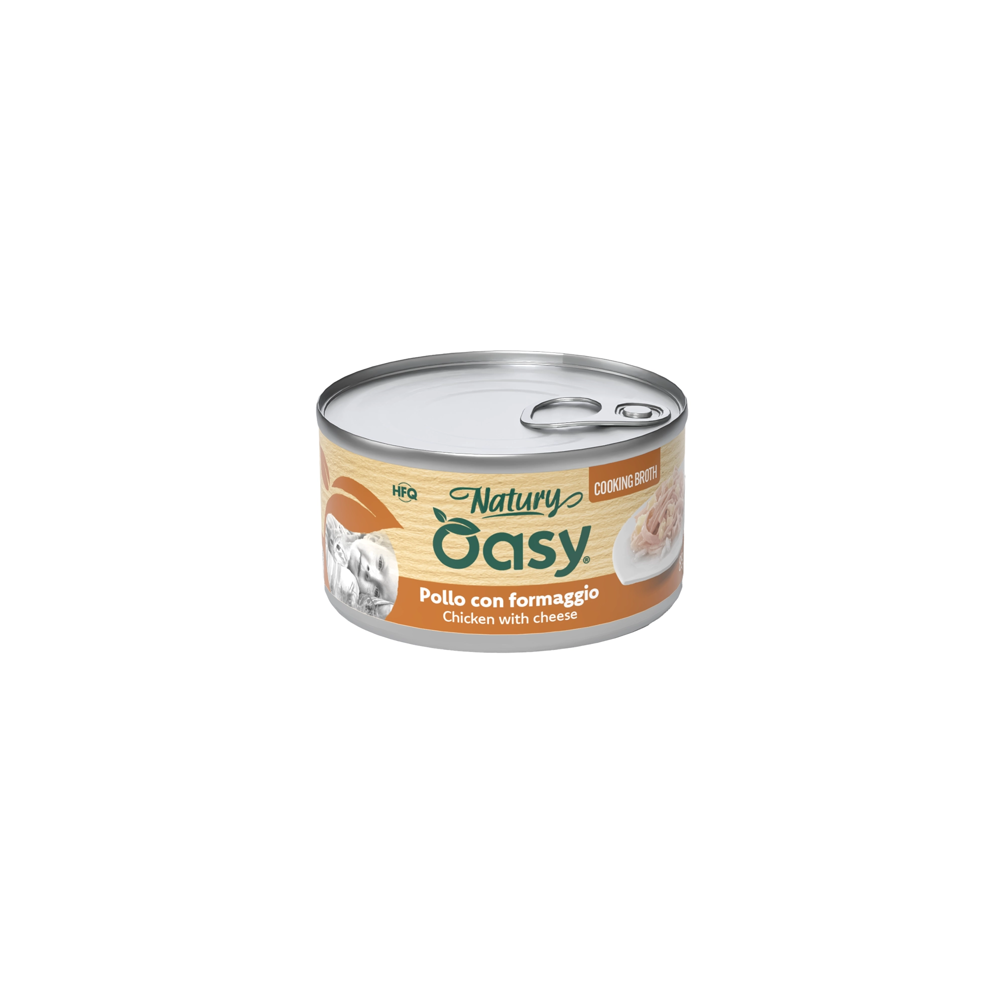 Oasy Cat Konzerv Natury Cooking Broth Chicken with cheese Adult 85g