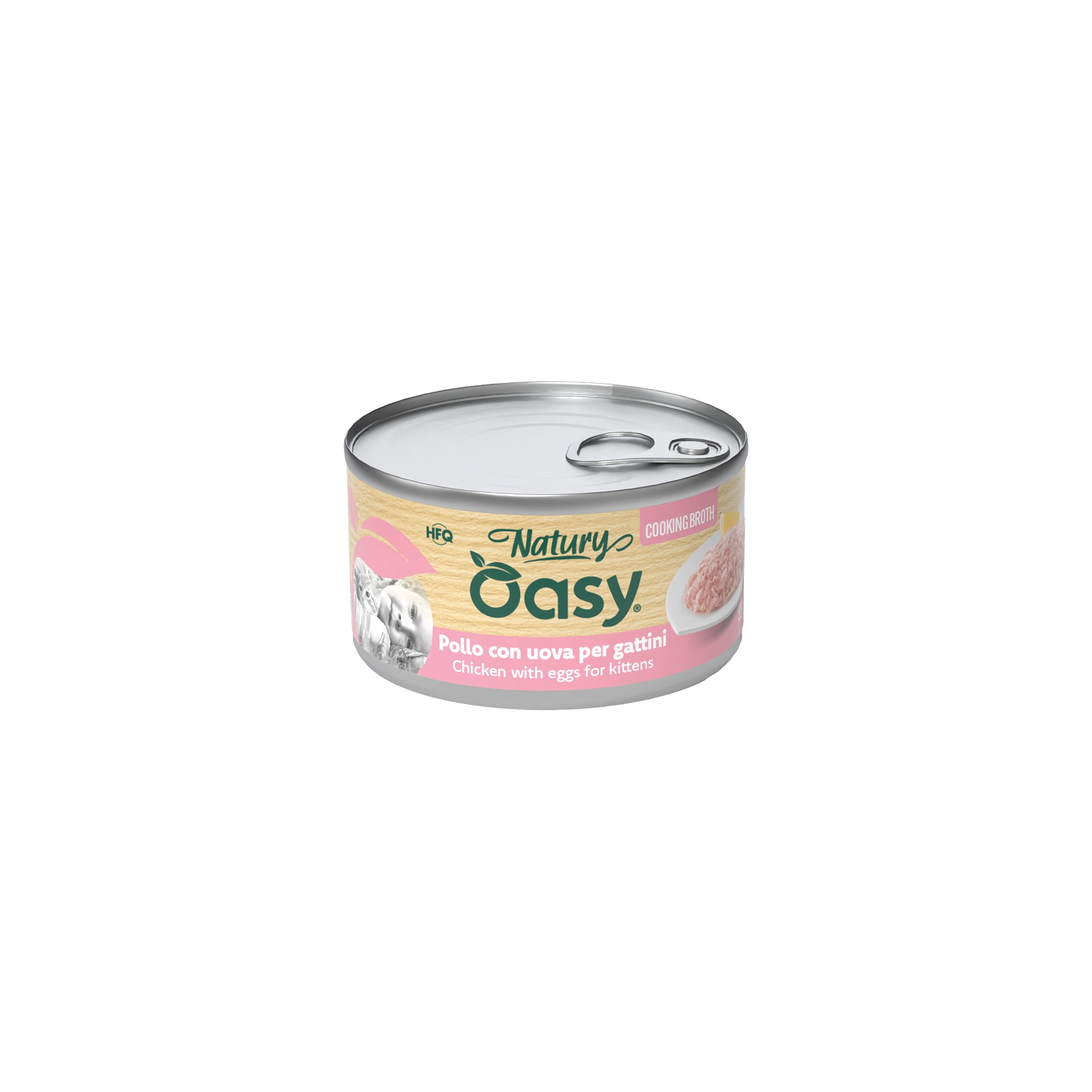 Oasy Cat Konzerv Natury Cooking Broth Chicken with eggs Kitten 85g