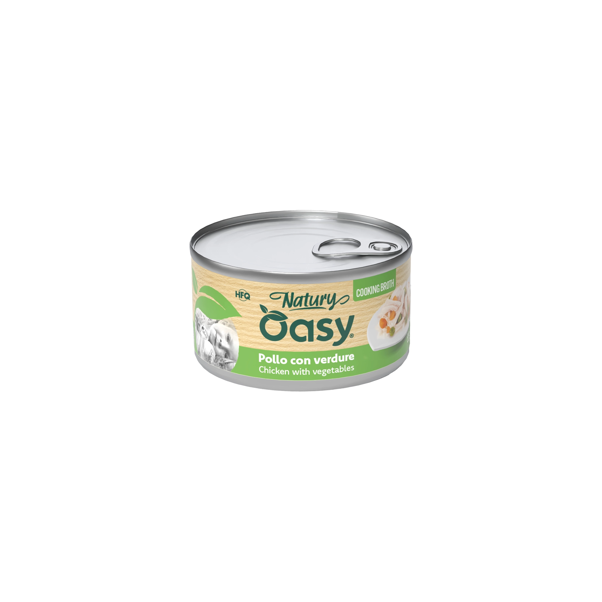 Oasy Cat Konzerv Natury Cooking Broth Chicken with vegetables Adult 85g