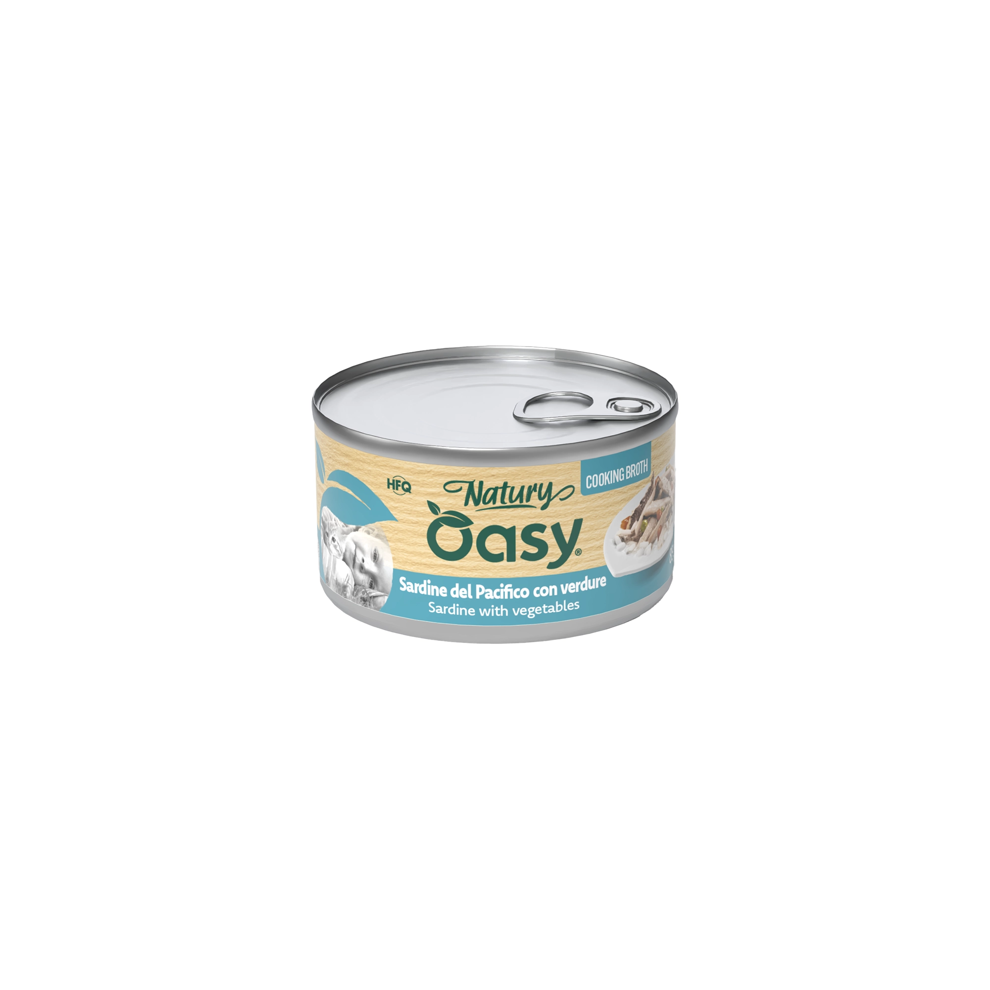 Oasy Cat Konzerv Natury Cooking Broth Sardine with vegetables Adult 85g