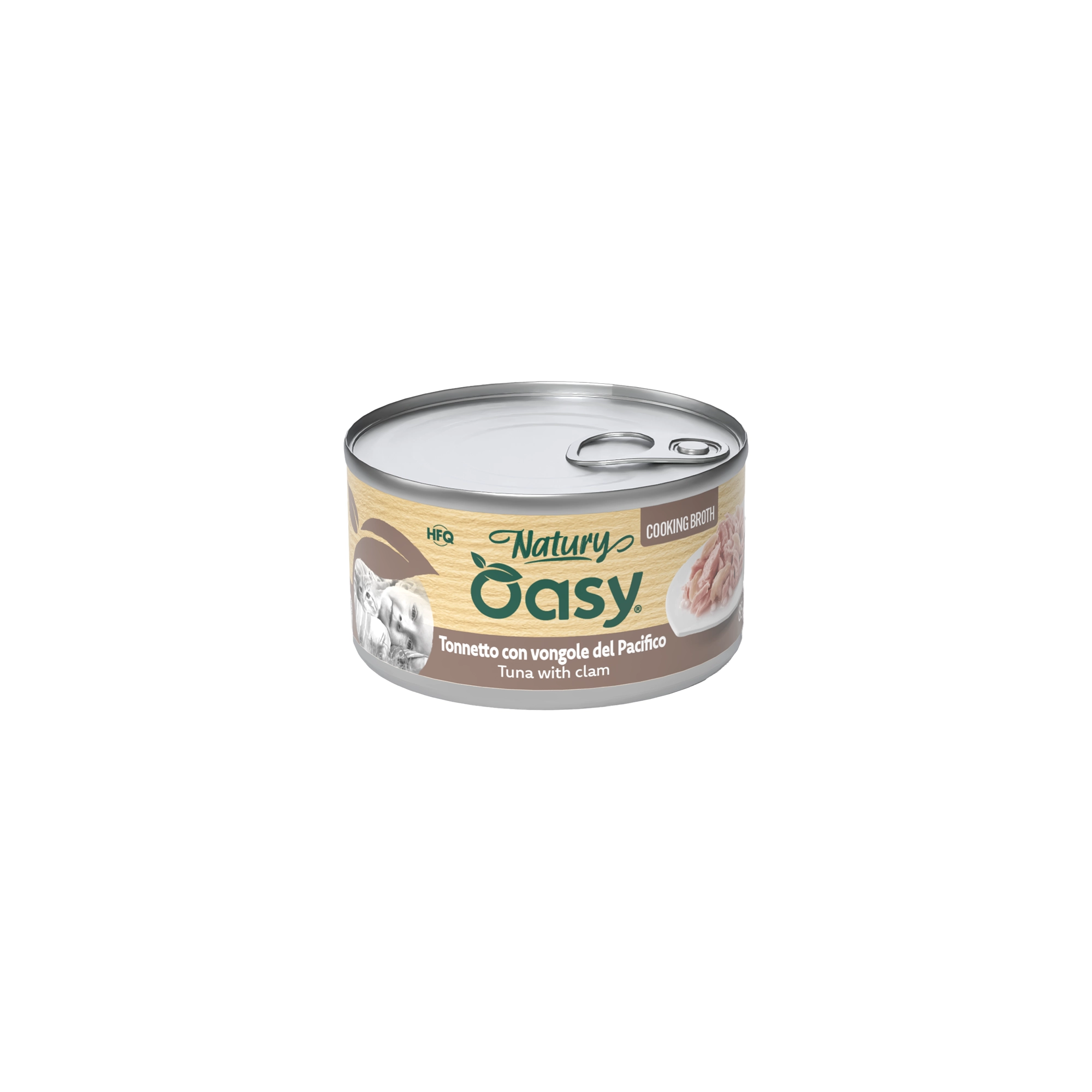 Oasy Cat Konzerv Natury Cooking Broth Tuna with clam Adult 85g
