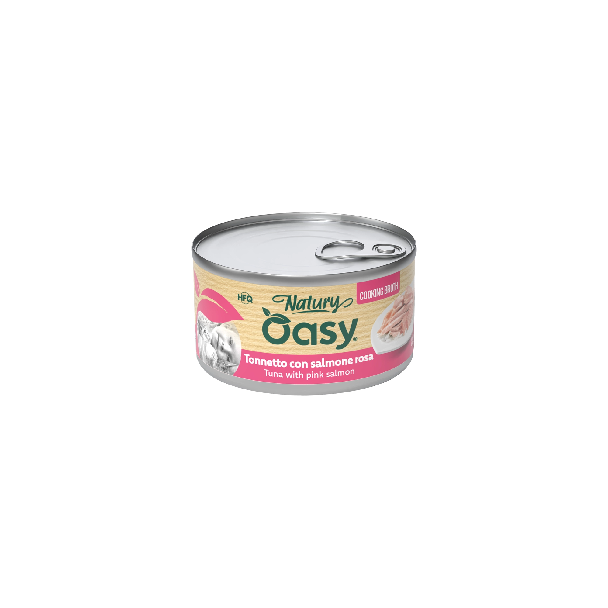 Oasy Cat Konzerv Natury Cooking Broth Tuna with pink salmon Adult 85g