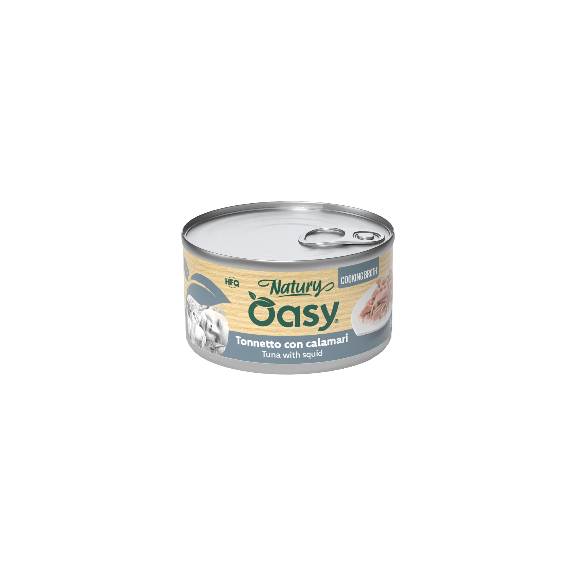 Oasy Cat Konzerv Natury Cooking Broth Tuna with squid Adult 85g
