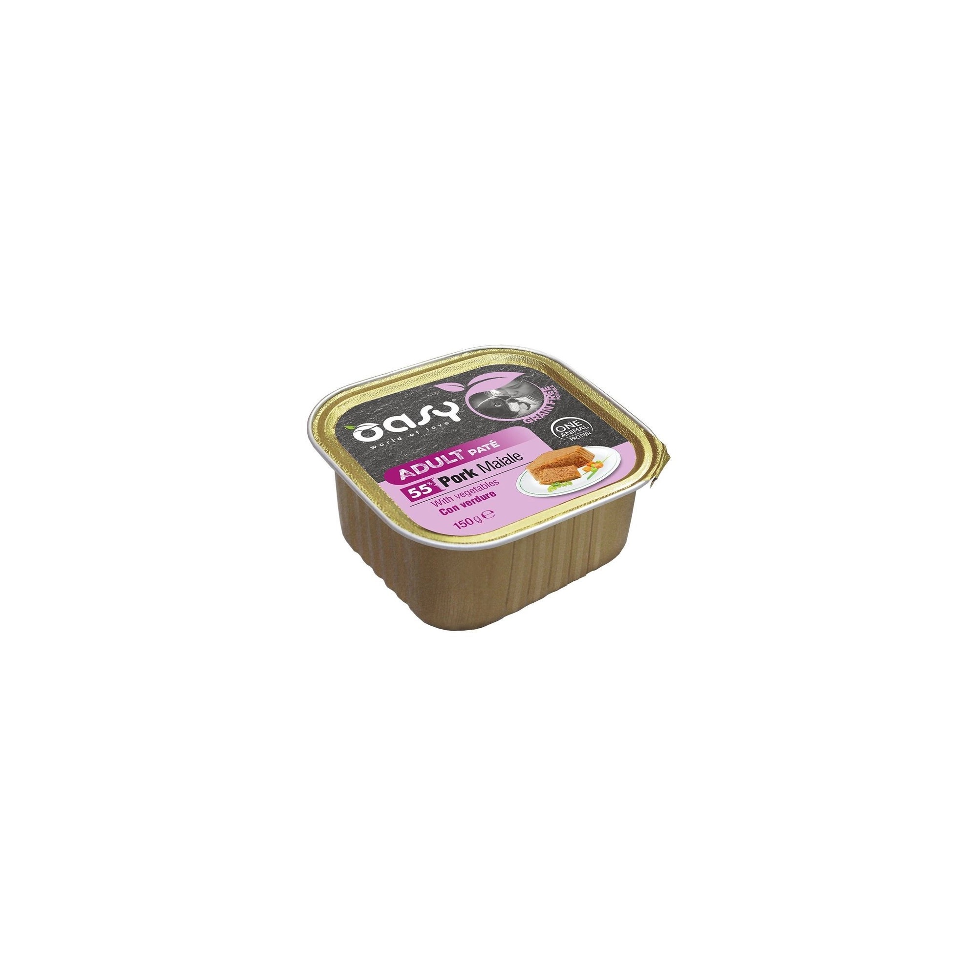 Oasy Dog Alutálka GF Adult Pork with vegetables 150g