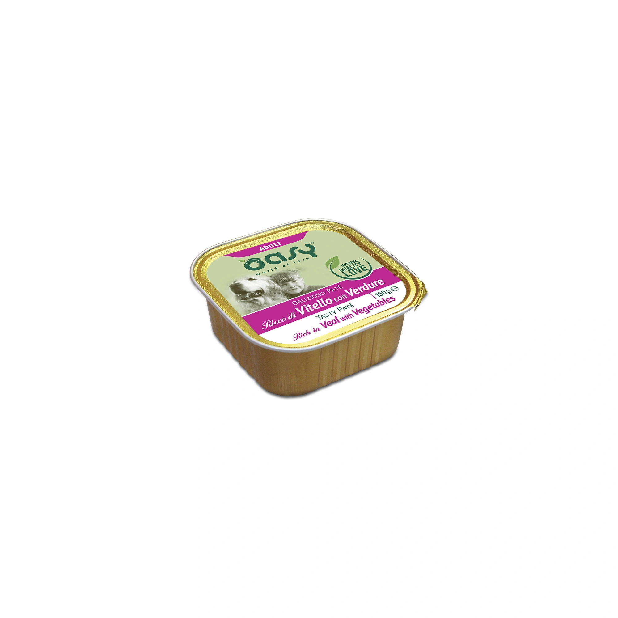 Oasy Dog Alutálka Tasty Paté Adult Veal & Vegetables 150g