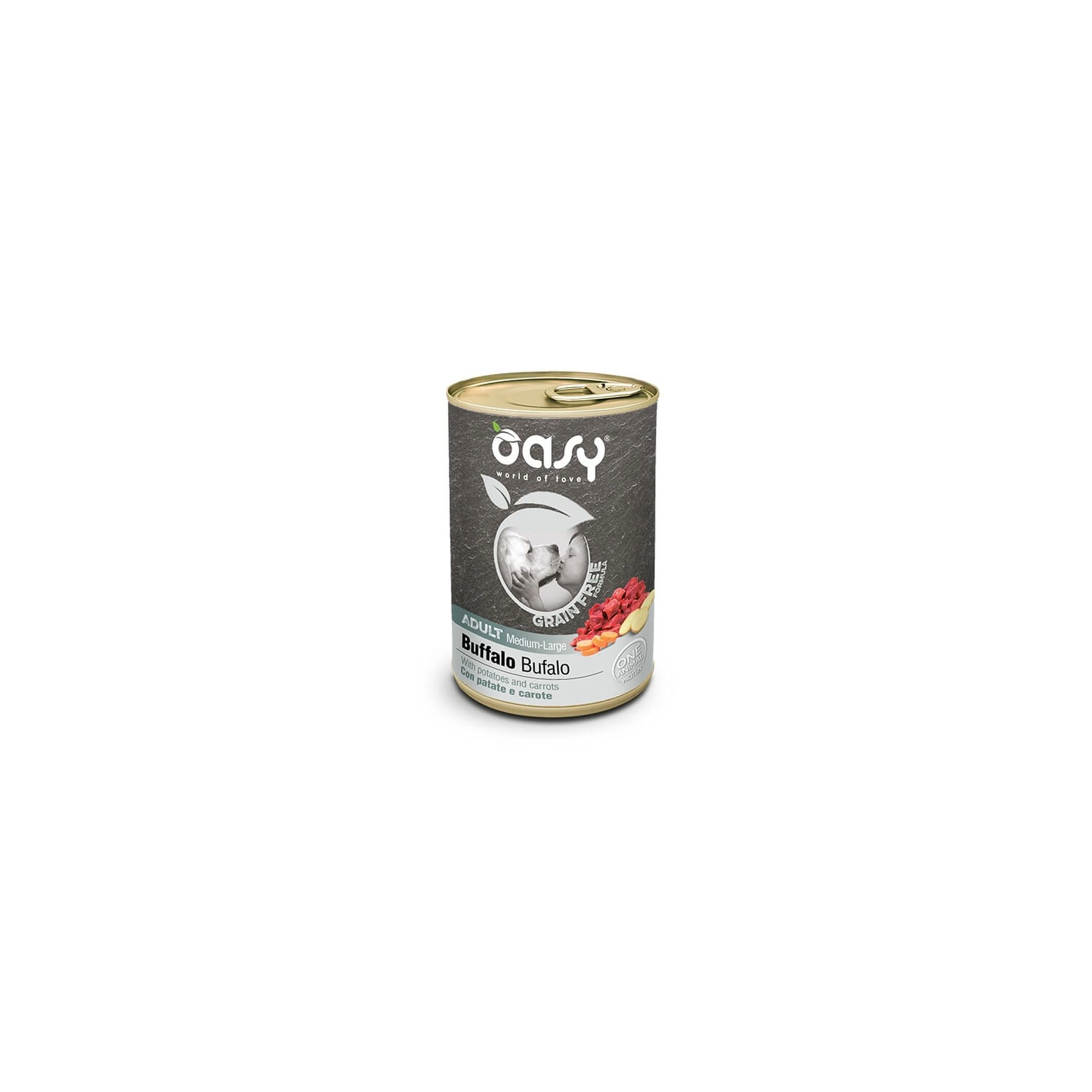 Oasy Dog Konzerv GF Adult Medium/Large Buffalo 400g