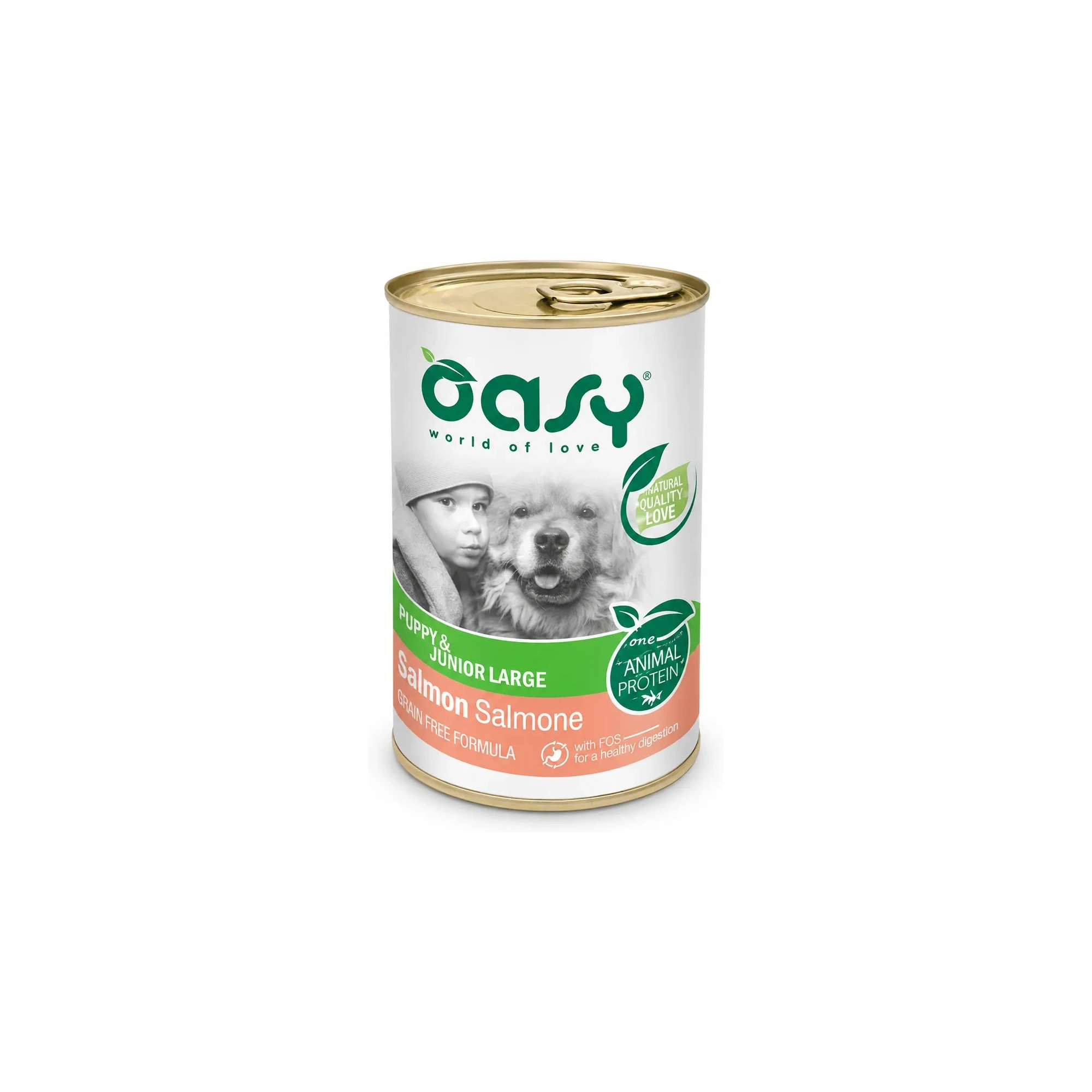 Oasy Dog Konzerv OP Adult Medium/Large Salmon 400g