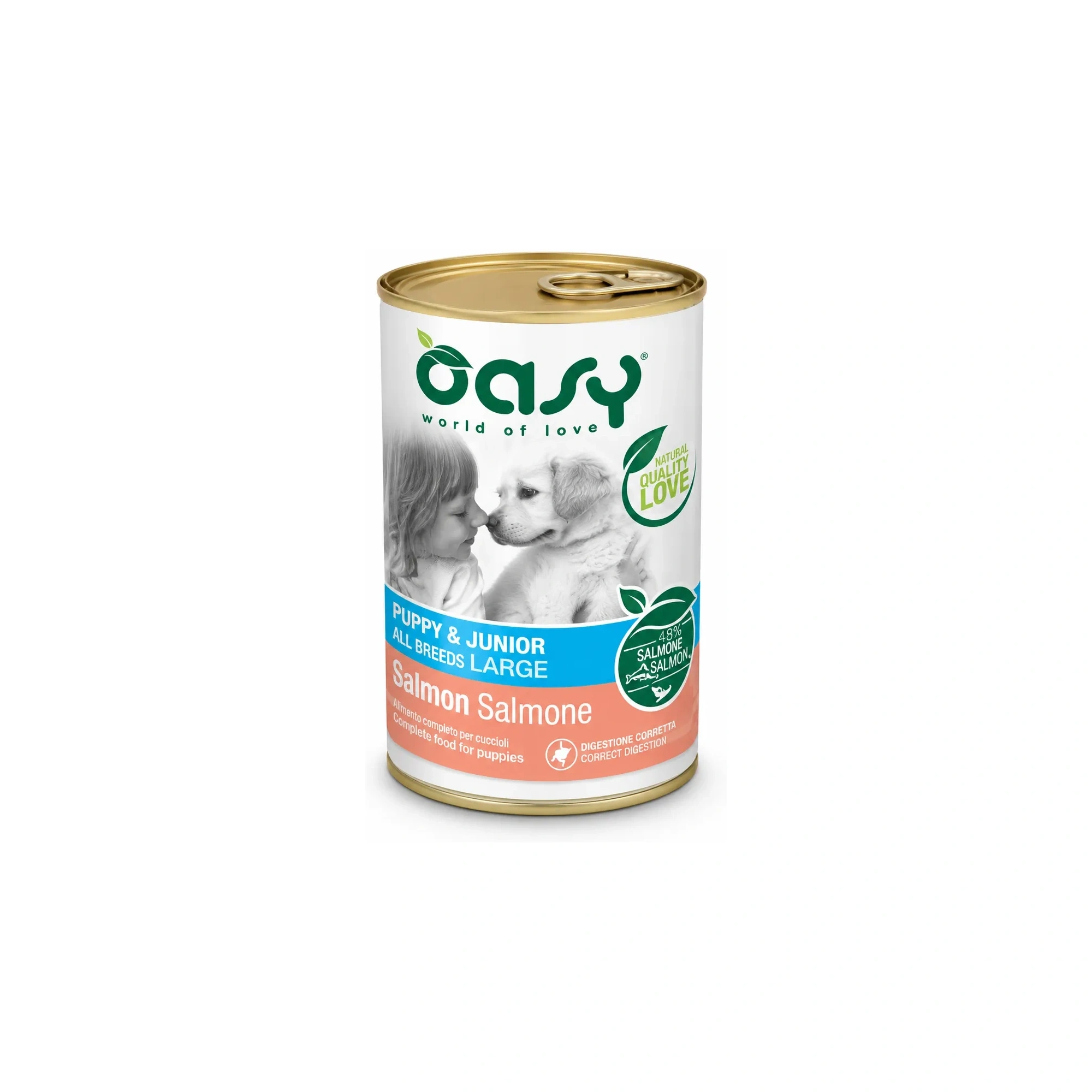 Oasy Dog Konzerv OP Puppy & Junior Medium/Large Salmon 400g