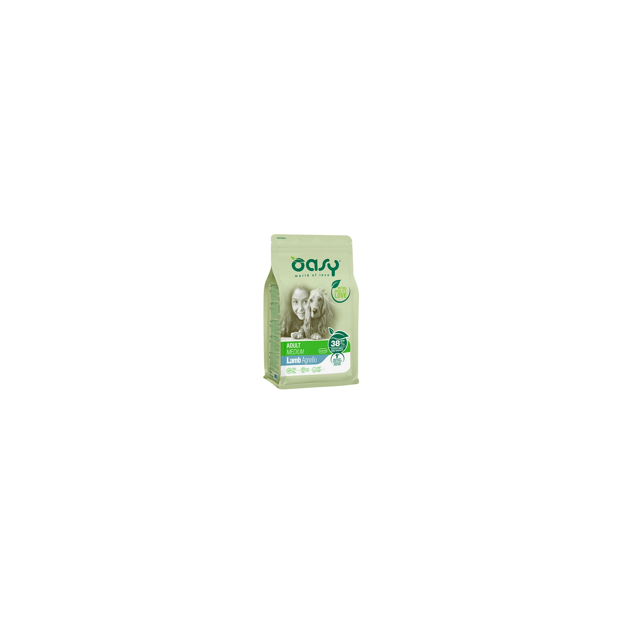 Oasy Dog Lifestage Adult Medium Lamb 12kg