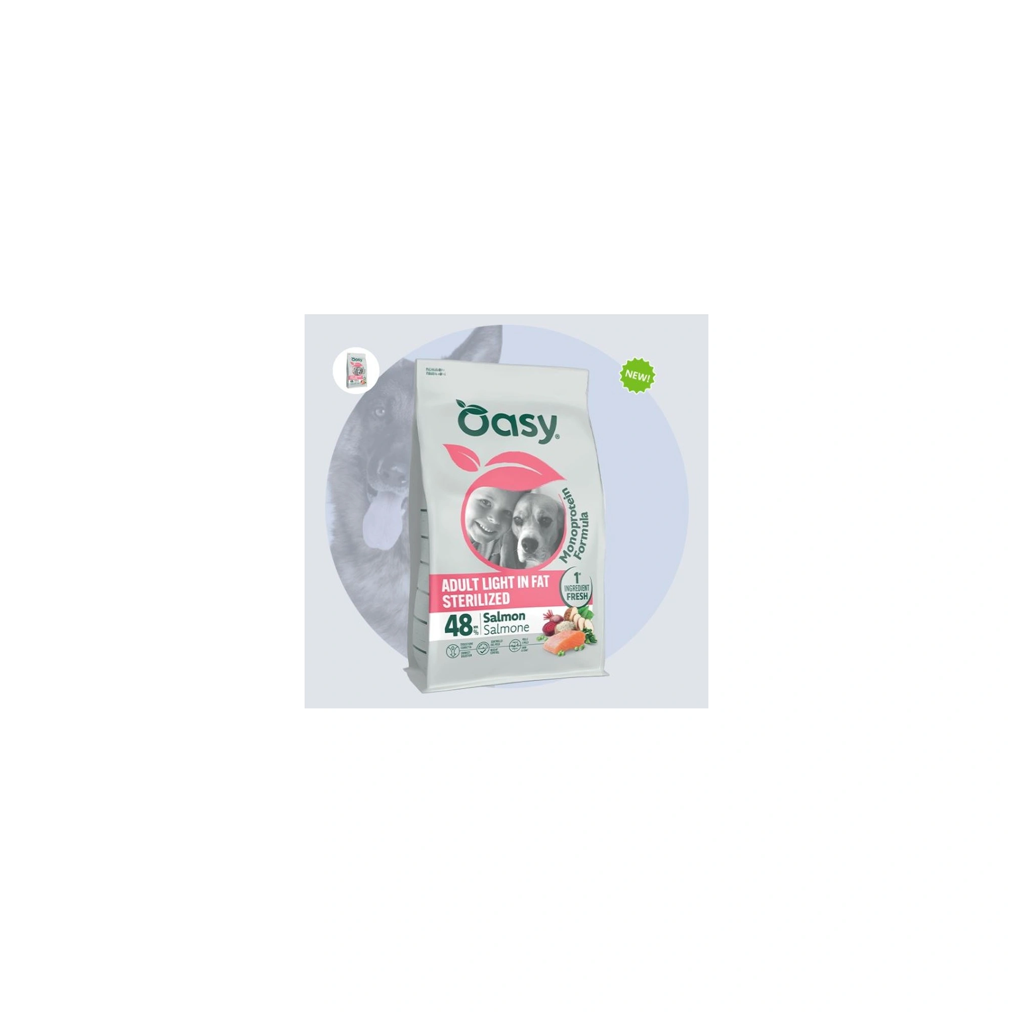 -Oasy Dog Monoprotein Adult Light Salmon 2kg