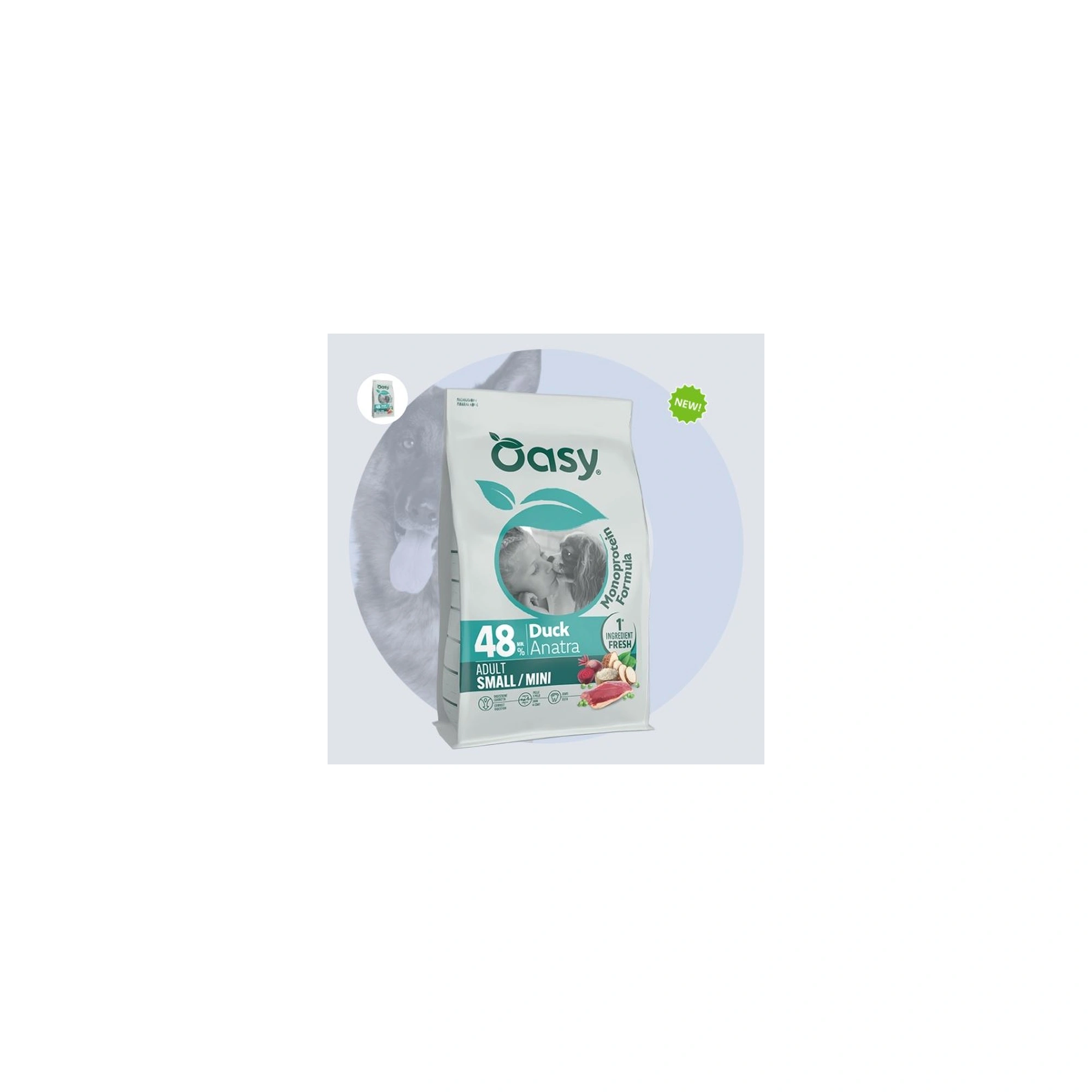 Oasy Dog Monoprotein Adult Small/Mini Duck 2kg