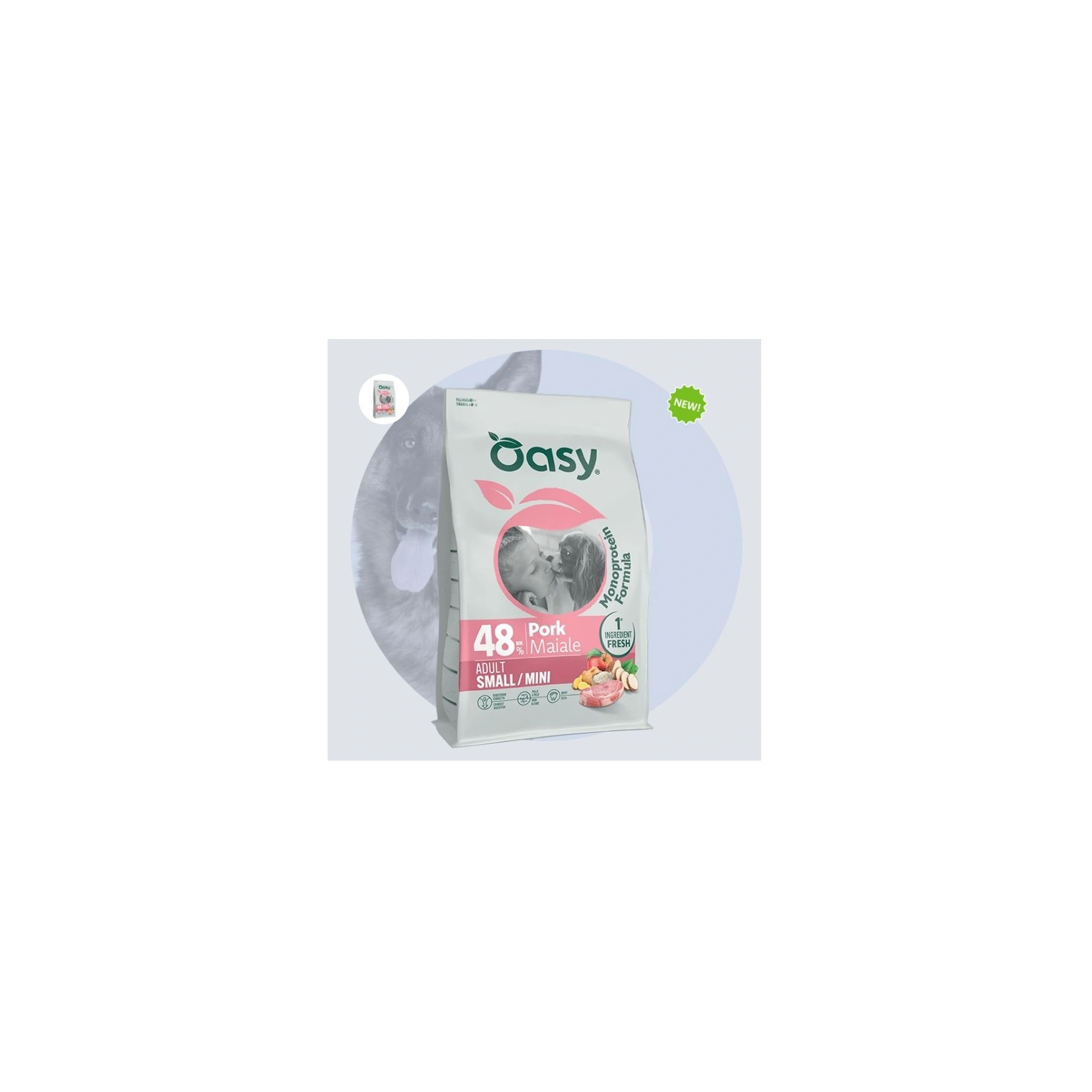 Oasy Dog Monoprotein Adult Small/Mini Pork 2kg