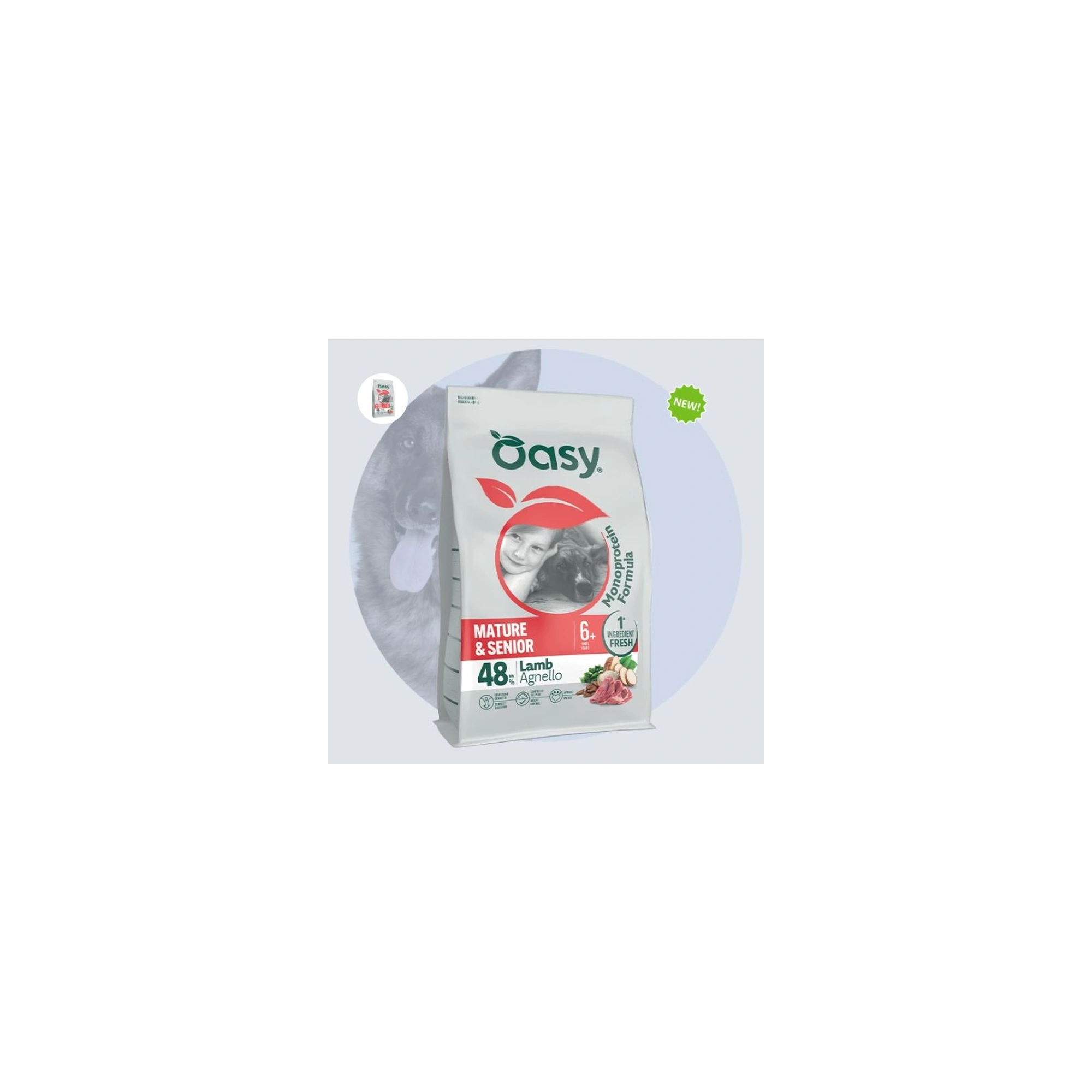 Oasy Dog Monoprotein Mature Senior Lamb 10kg