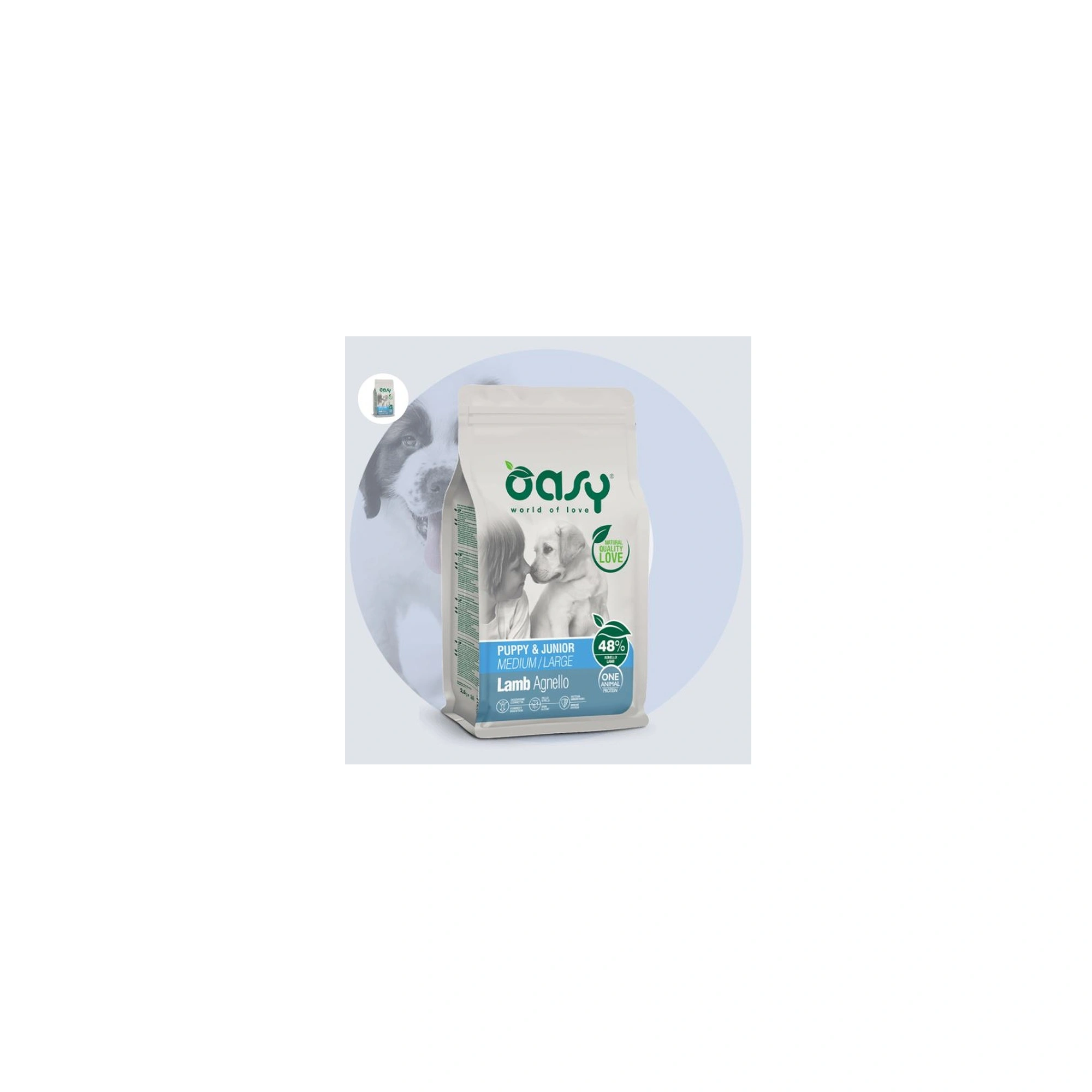 -Oasy Dog Monoprotein Puppy&Junior Medium/Large Lamb 2kg