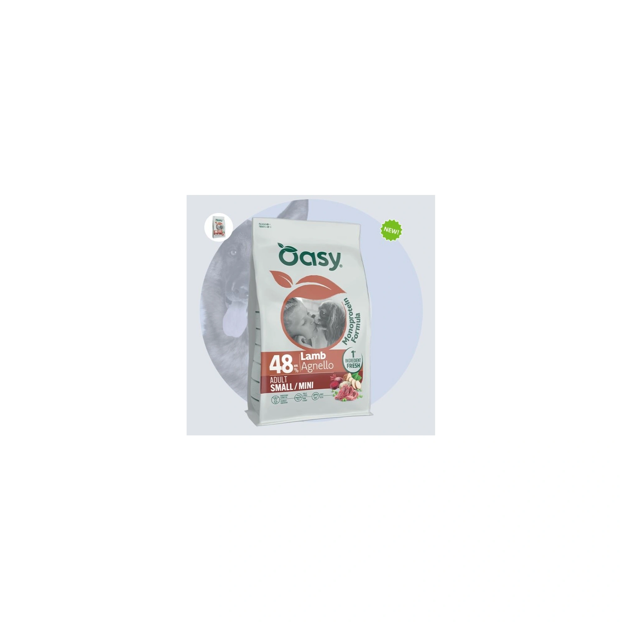 Oasy Dog Monoprotein Puppy&Junior Small/Mini Lamb 2kg