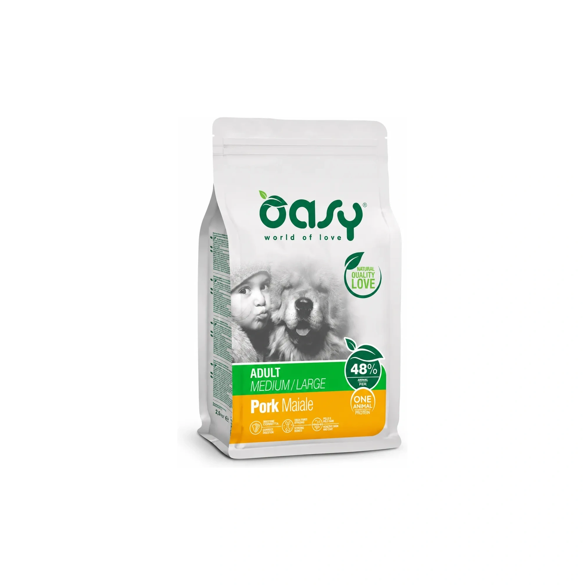 Oasy Dog OAP Adult Medium/Large Pork 2,5kg