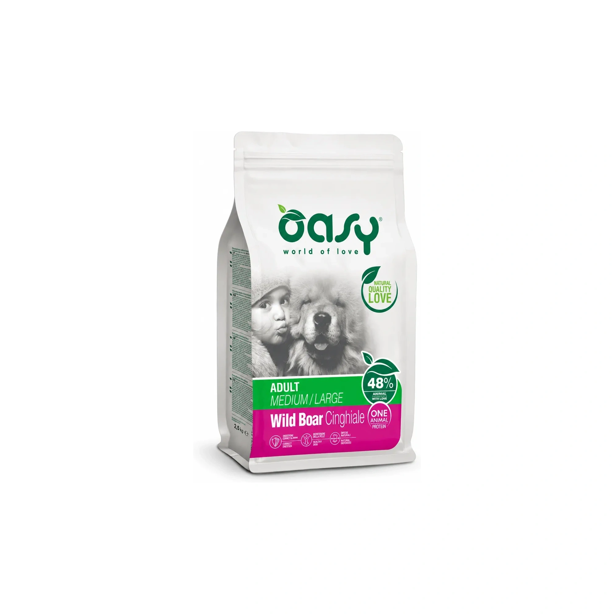 Oasy Dog OAP Adult Medium/Large Wild Boar 2,5kg