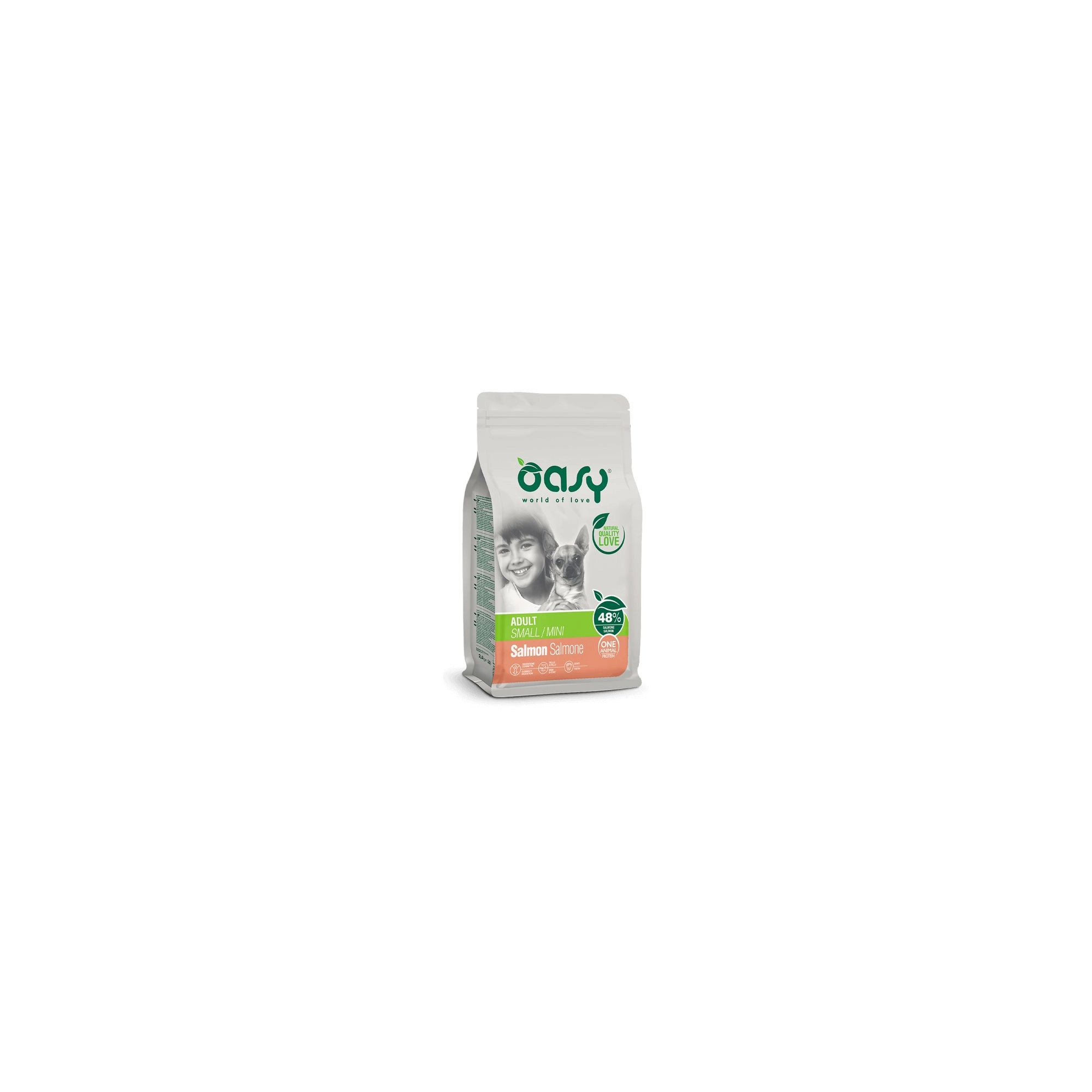 Oasy Dog OAP Adult Small/Mini Salmon 800g