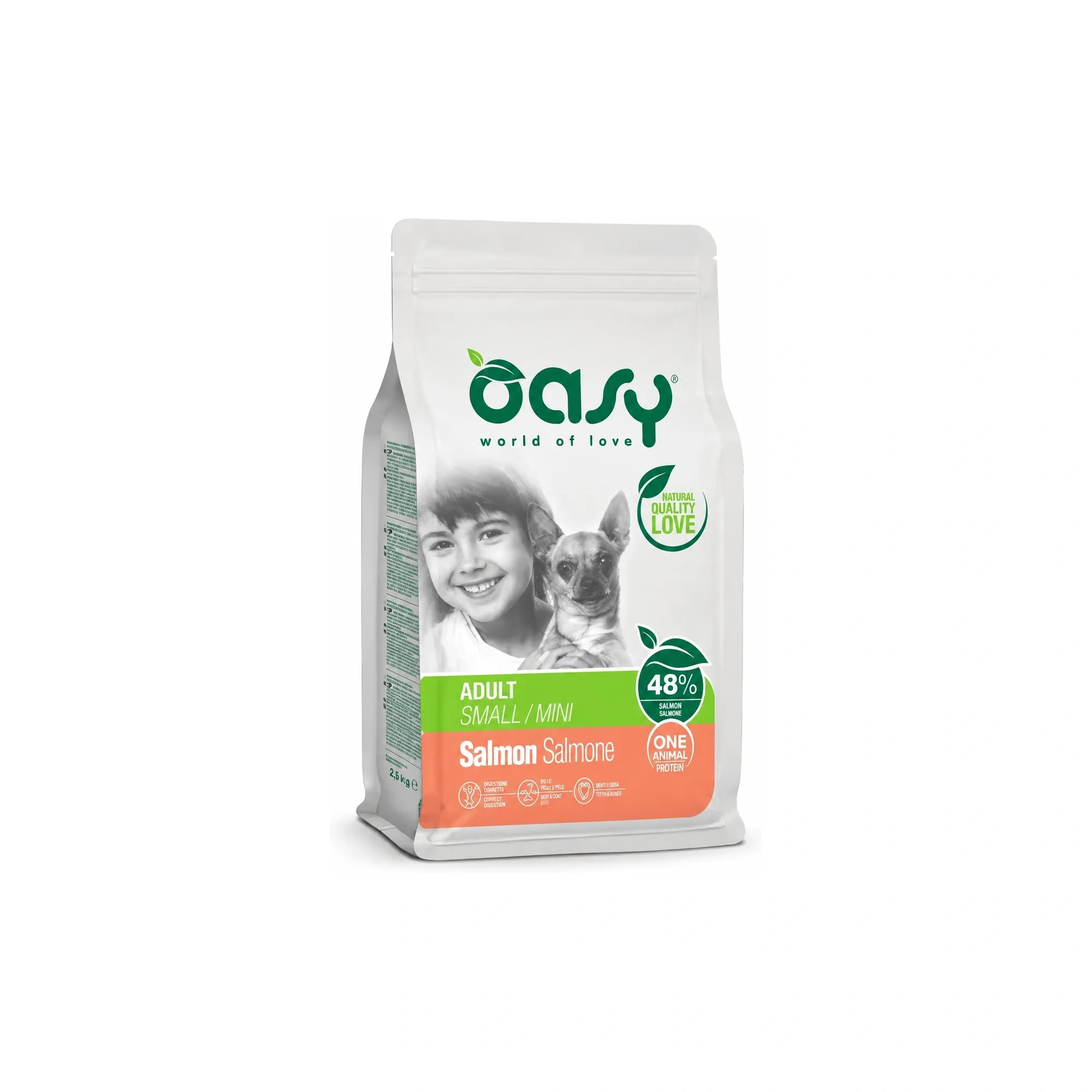 Oasy Dog OAP Adult Small/Mini Salmon 800g