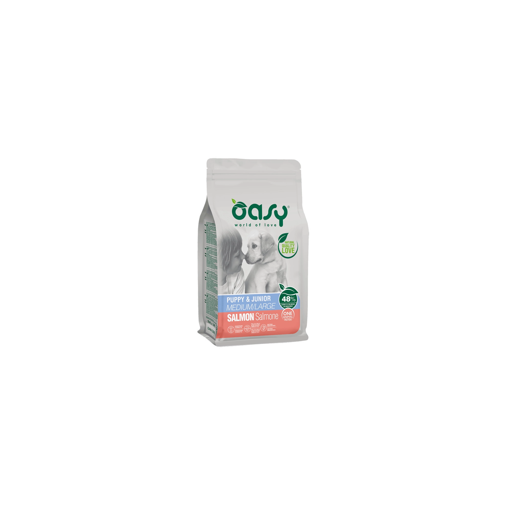 Oasy Dog OAP Puppy Medium/Large Salmon 12kg