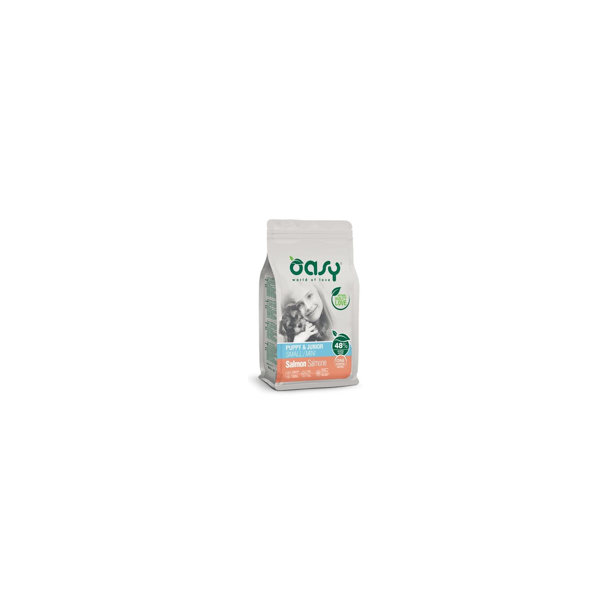 Oasy Dog OAP Puppy Small/Mini Salmon 800g