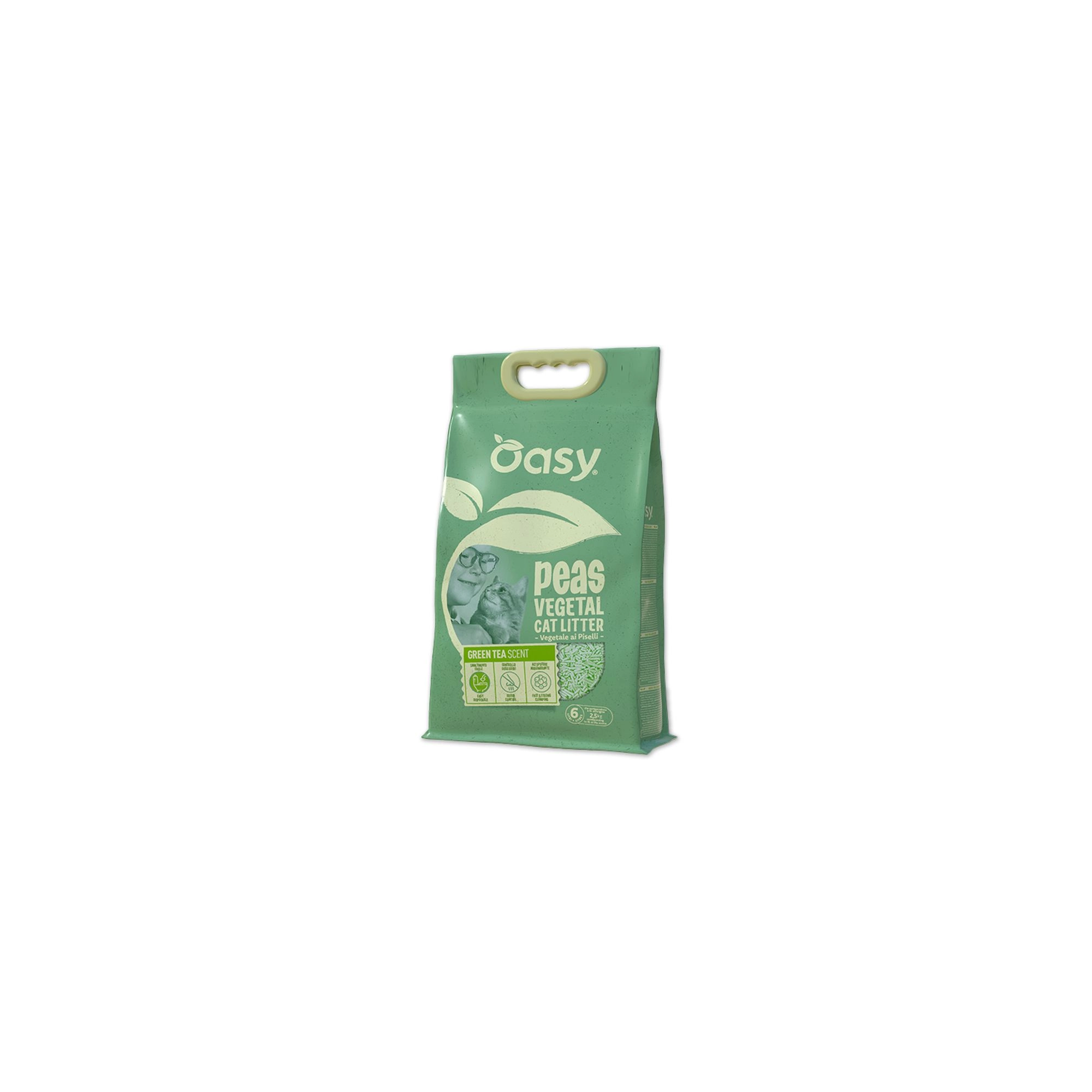 Oasy Peas Green Tea Vegetal macskaalom 6L (2,4kg)