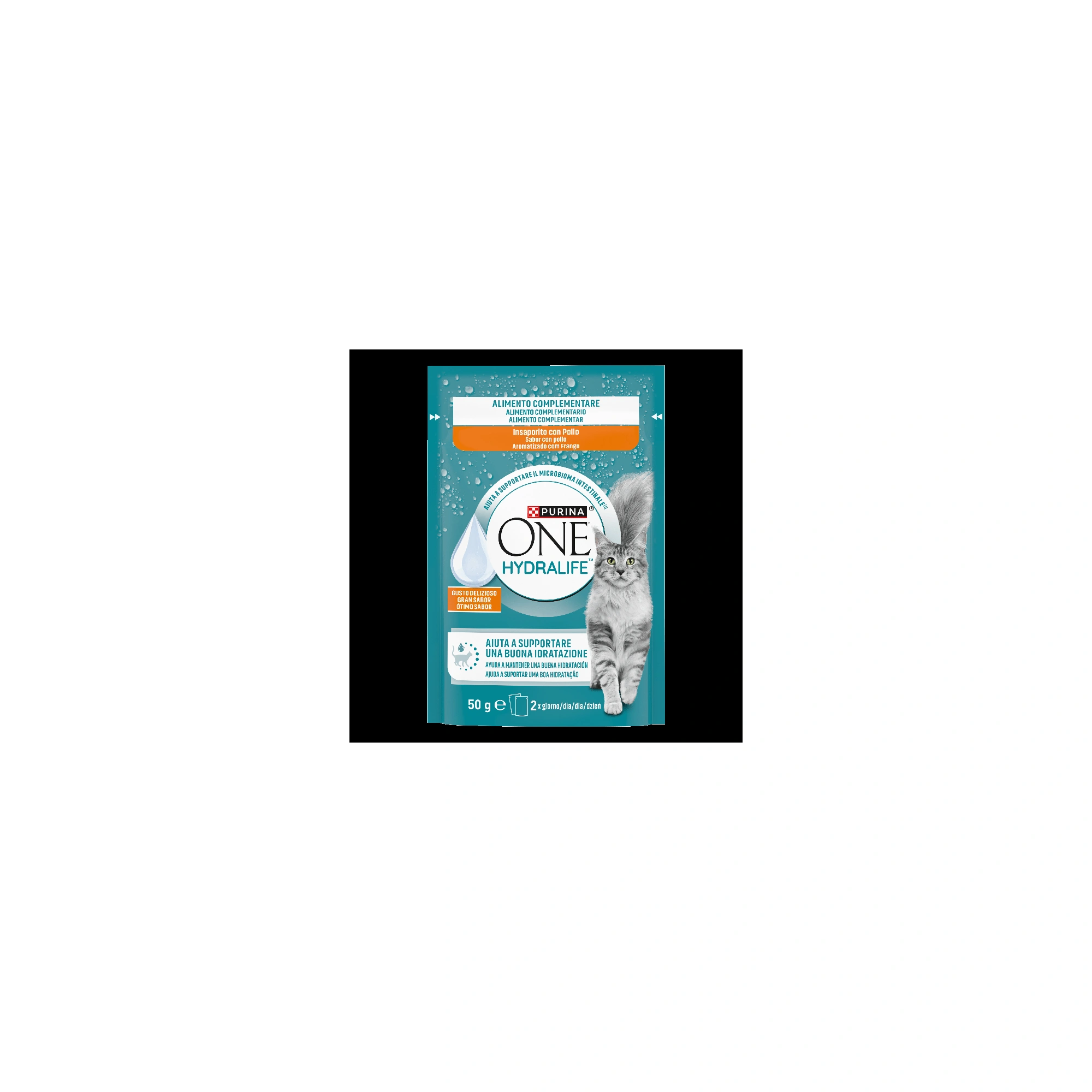 One Hydralife kiegészítő nedves macskaeledel csirke ízesítéssel 6x50g
