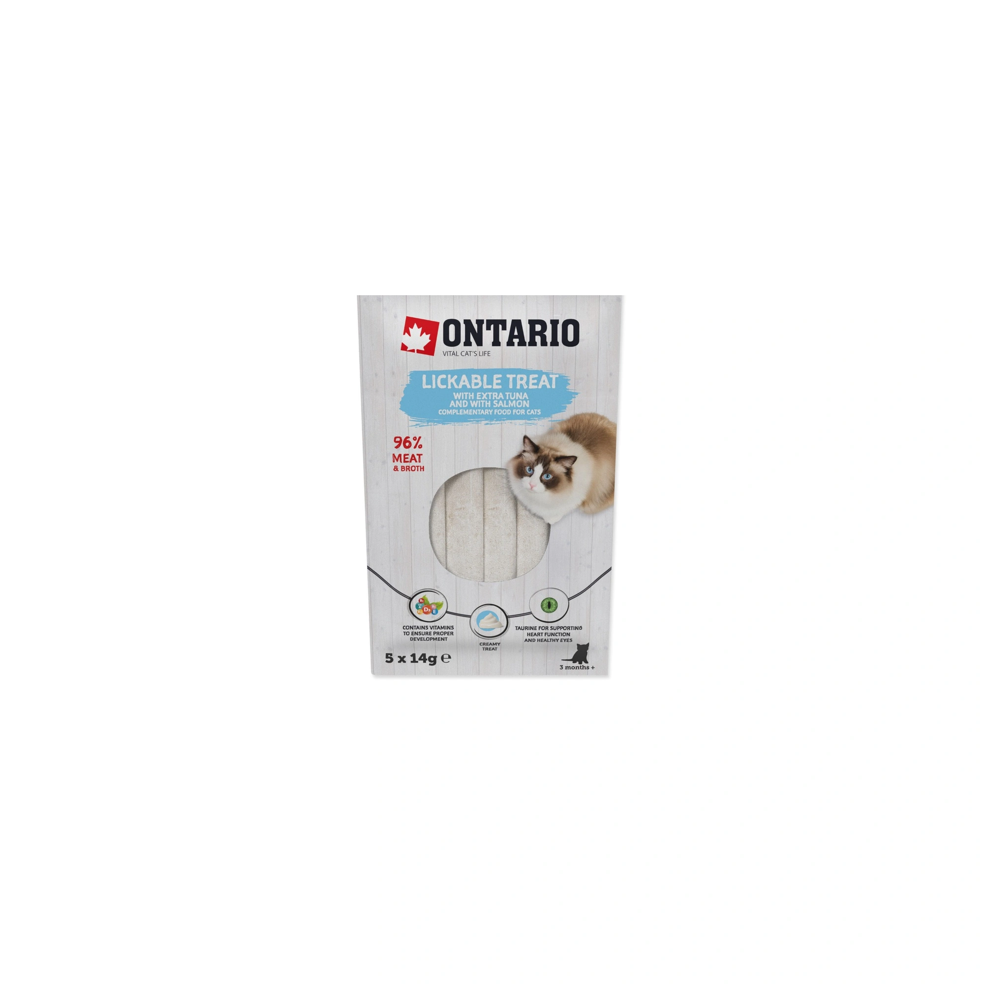Ontario Cat Folyékony Jutalomfalat Tonhallal és Lazaccal 5x14g