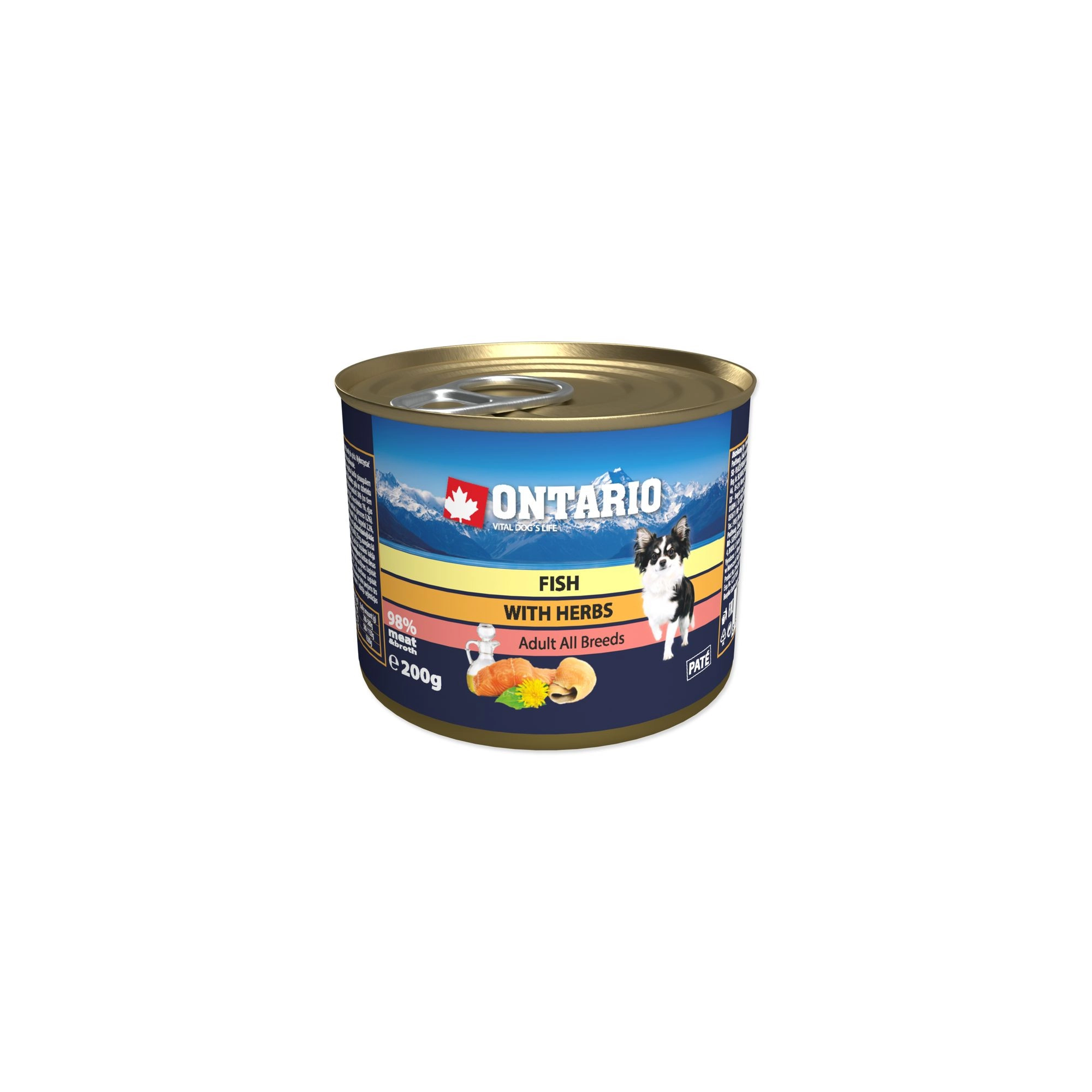 Ontario Dog Konzerv Multi Hal&Lazacolaj 200g