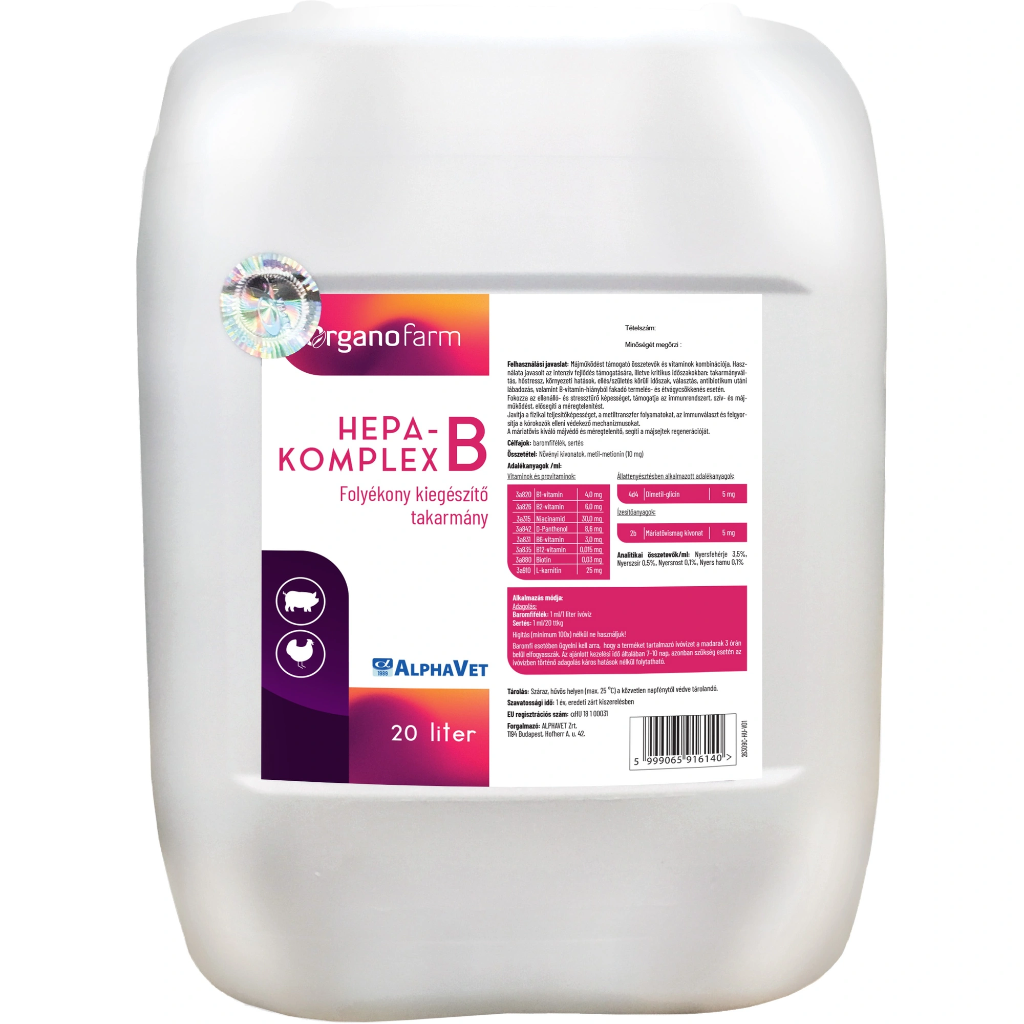 Organofarm Hepakomplex B 20 L