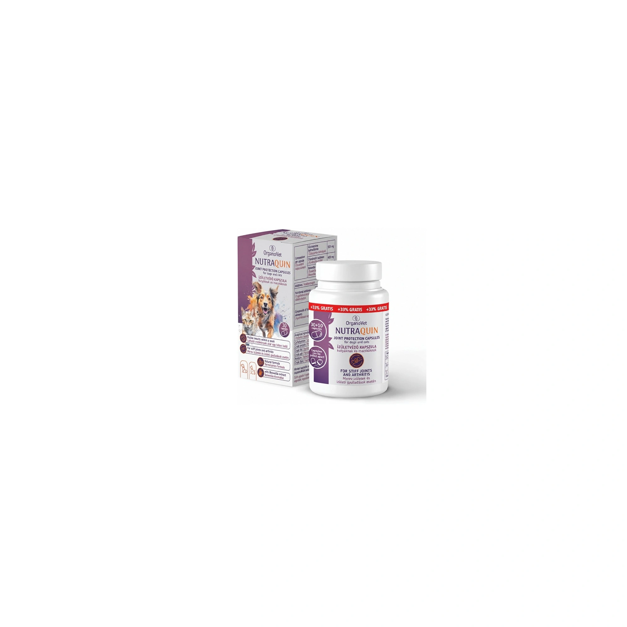 OrganoVet NutraQuin 30x + 10 grátisz
