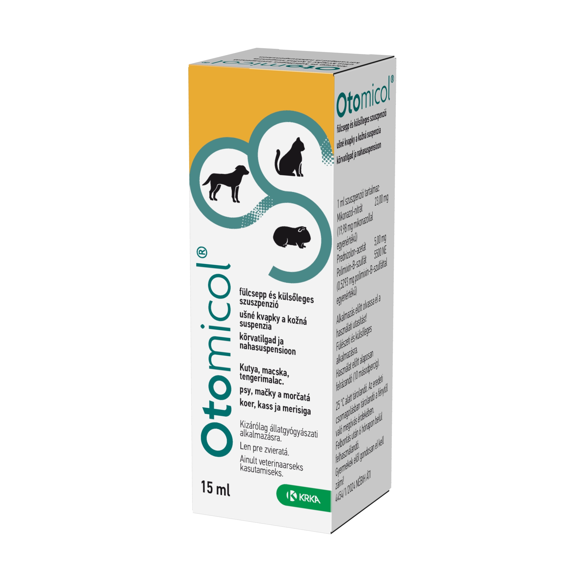 Otomicol fülcsepp és külsőleges szuszpenzió 15 ml