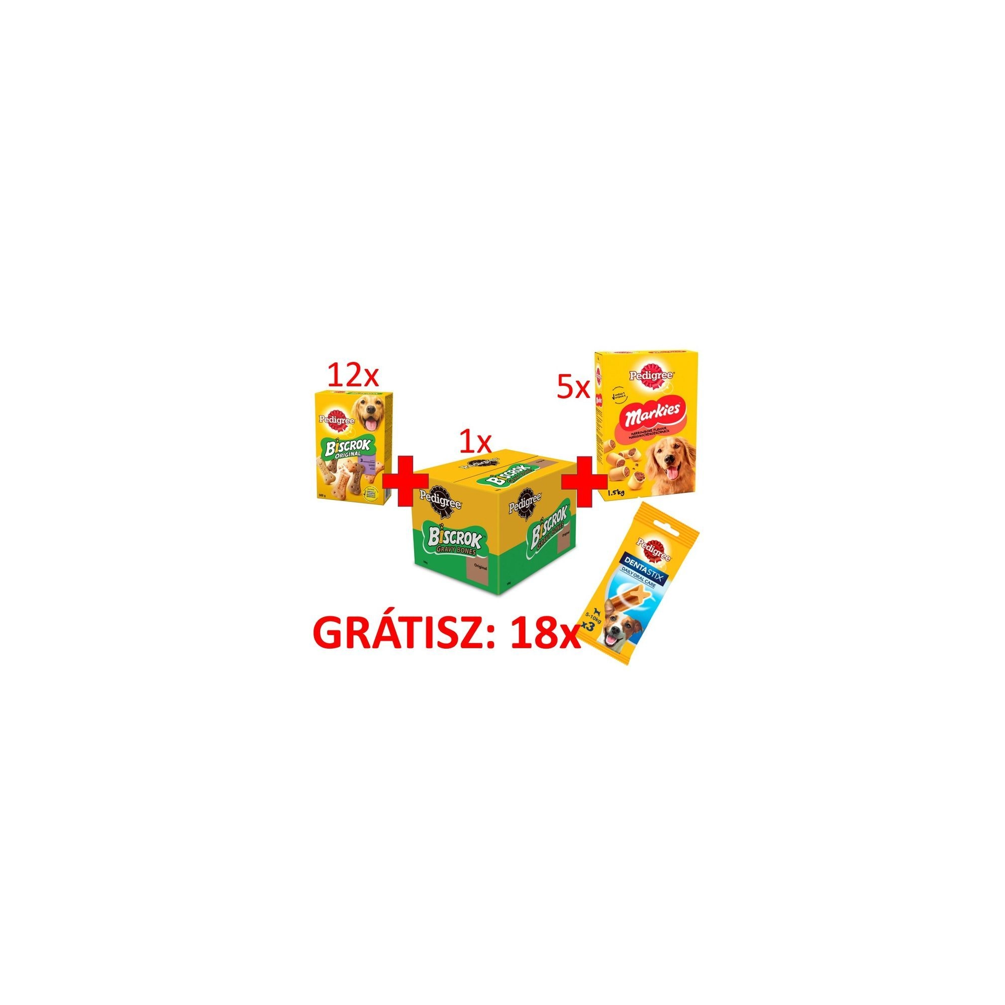Pedigree Biscrok,Markies + ajándék Denta 45g csomag