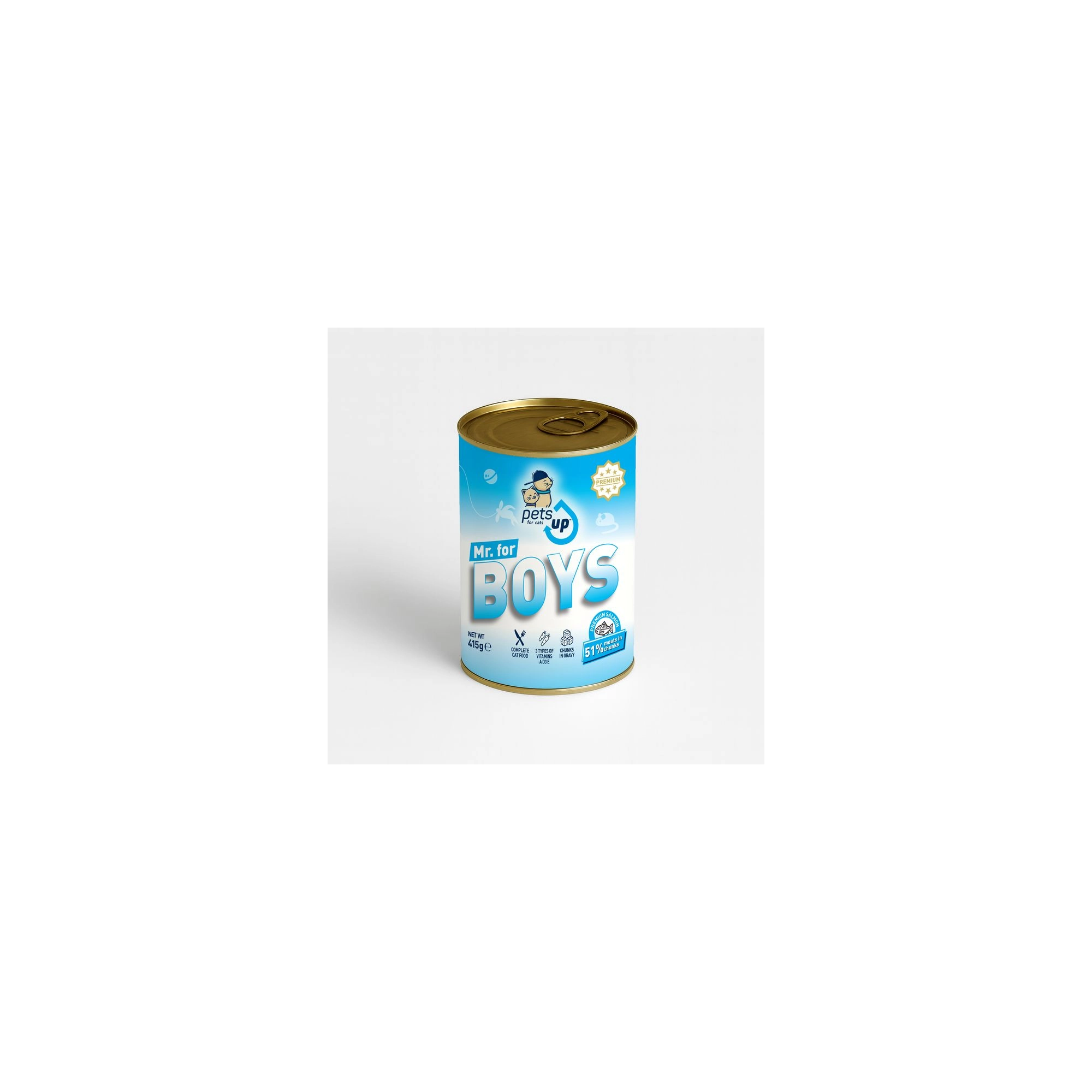 Petsup Prémium Macska Konzerv Mr for Boys Lazaccal 415g