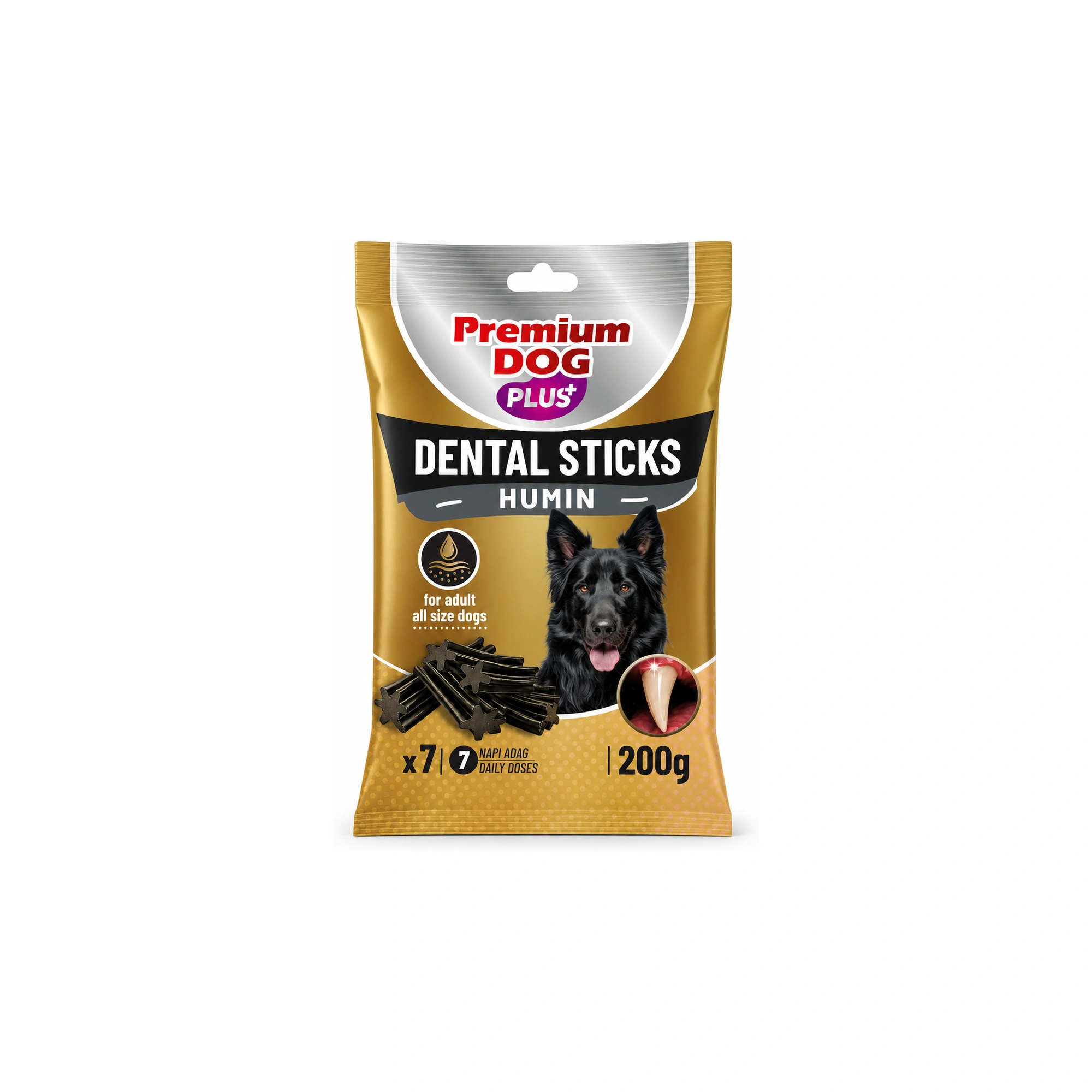 Premium Dog Plus Jutalomfalat Dental Stick HUMIN 200g