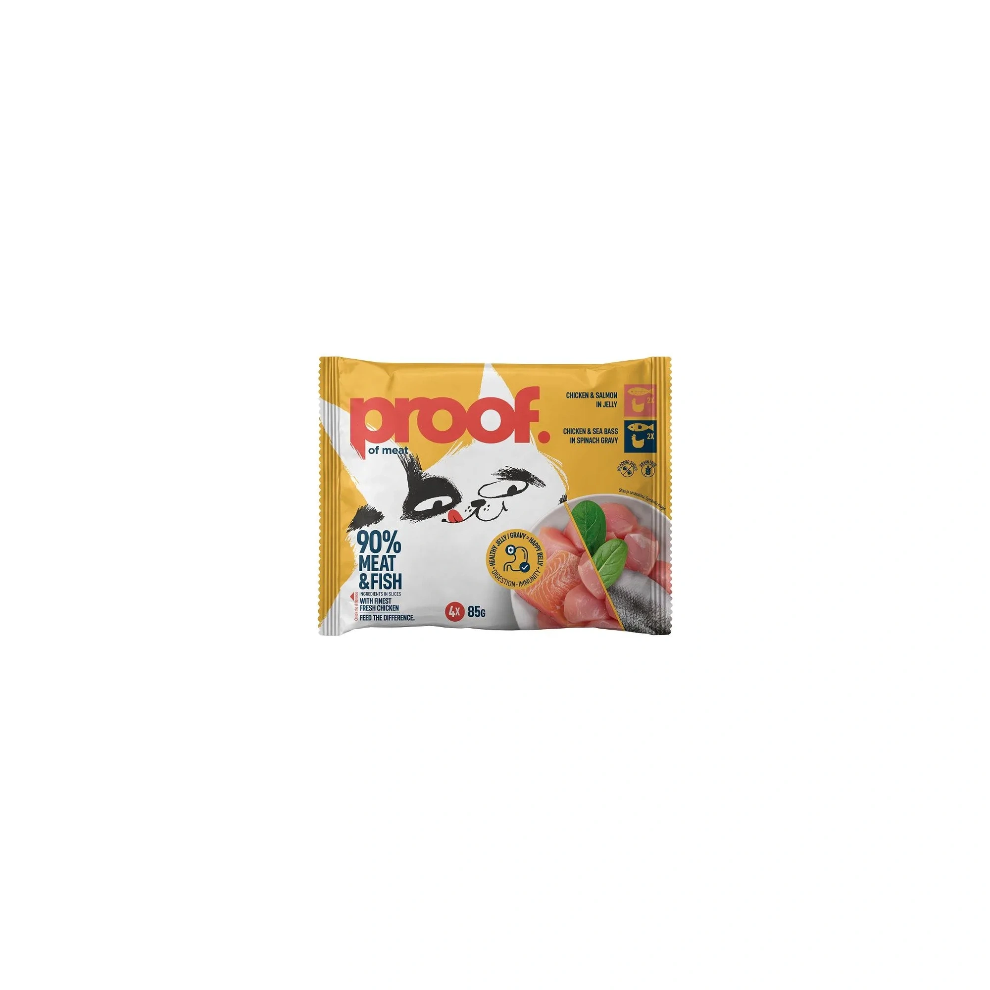 Proof Cat Alutasak Macskaeledel Multipack halas 4x85g