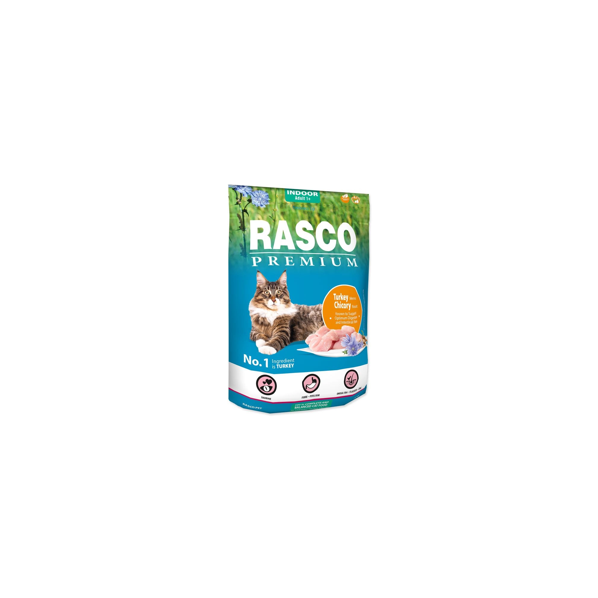 Rasco Premium Cat Indoor Pulyka&Cikóriagyökér 400g