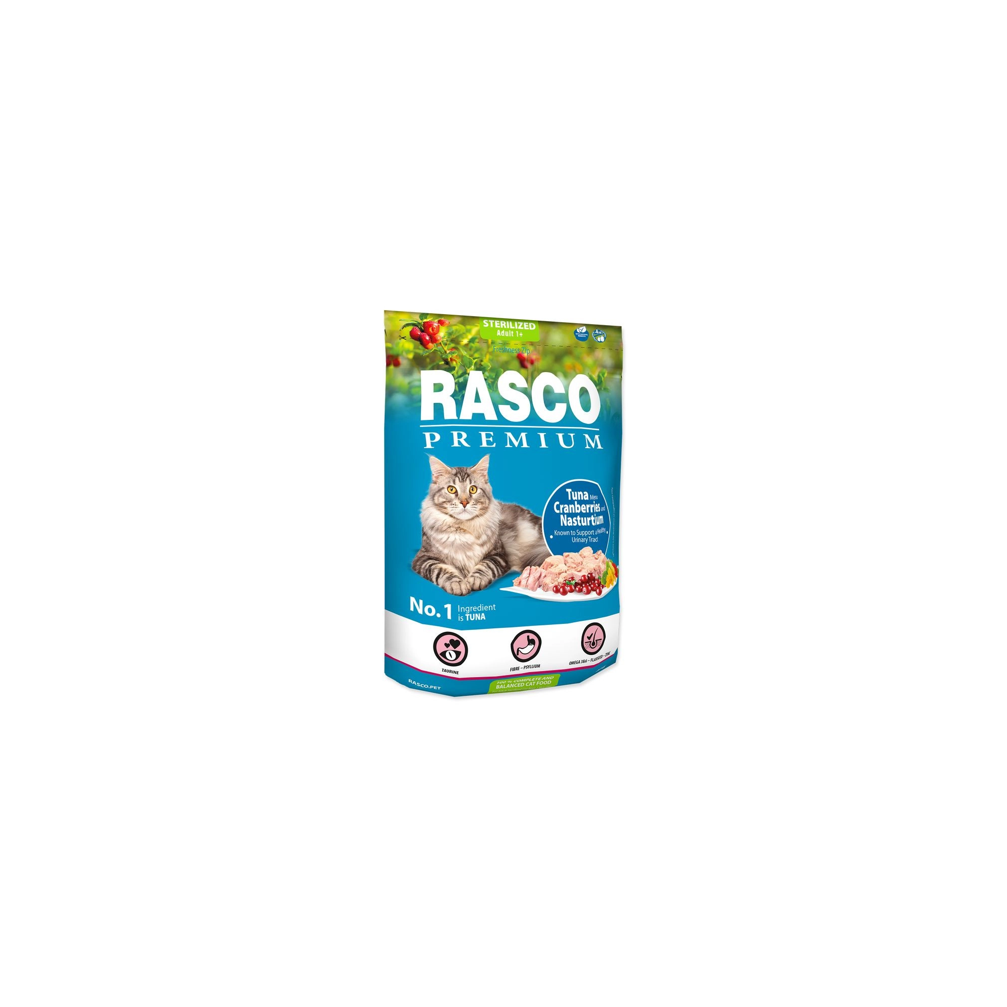 Rasco Premium Cat Sterilized Tonhal&Áfonya,Vizitorma 400g