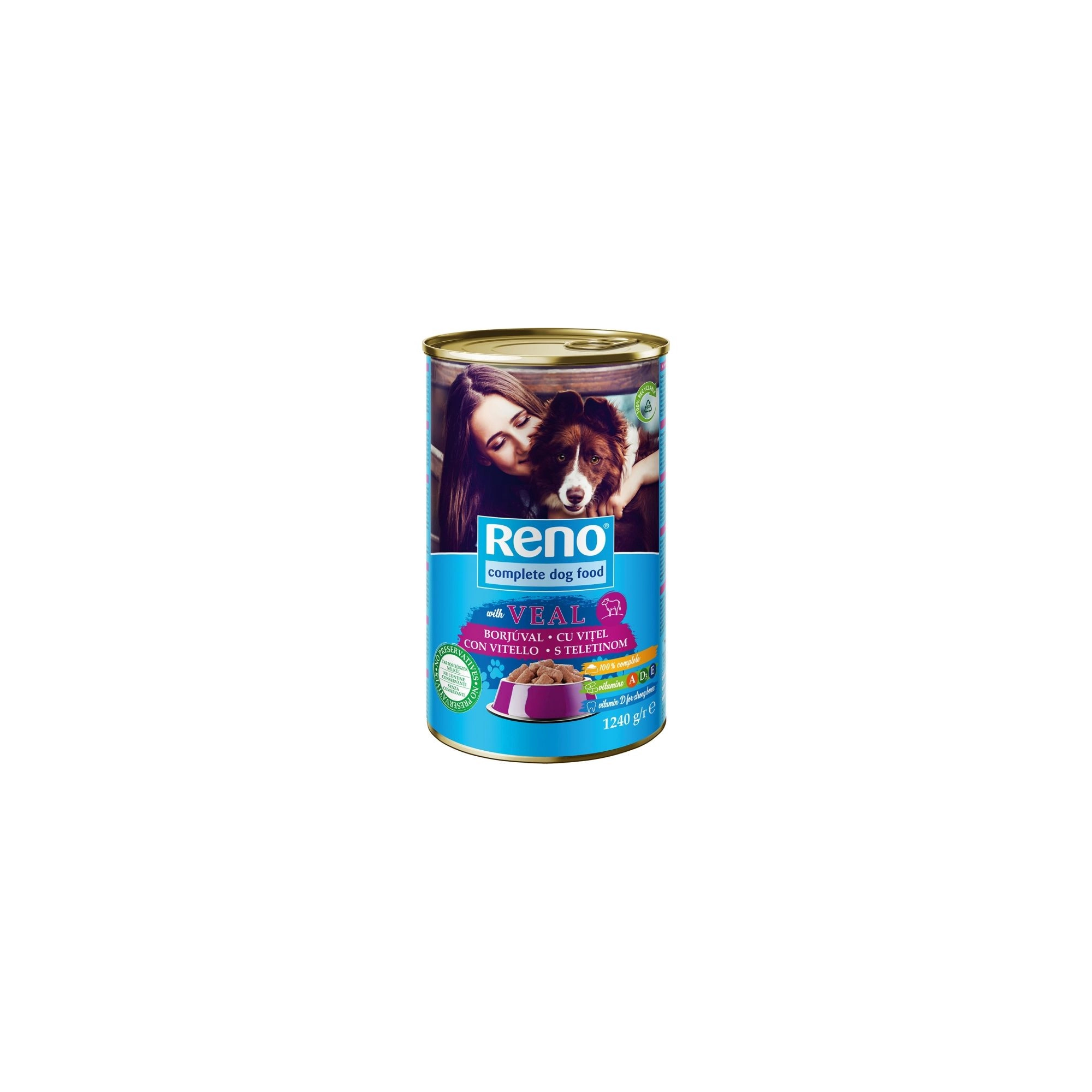 Reno konzerv Kutya borjú 1240gr