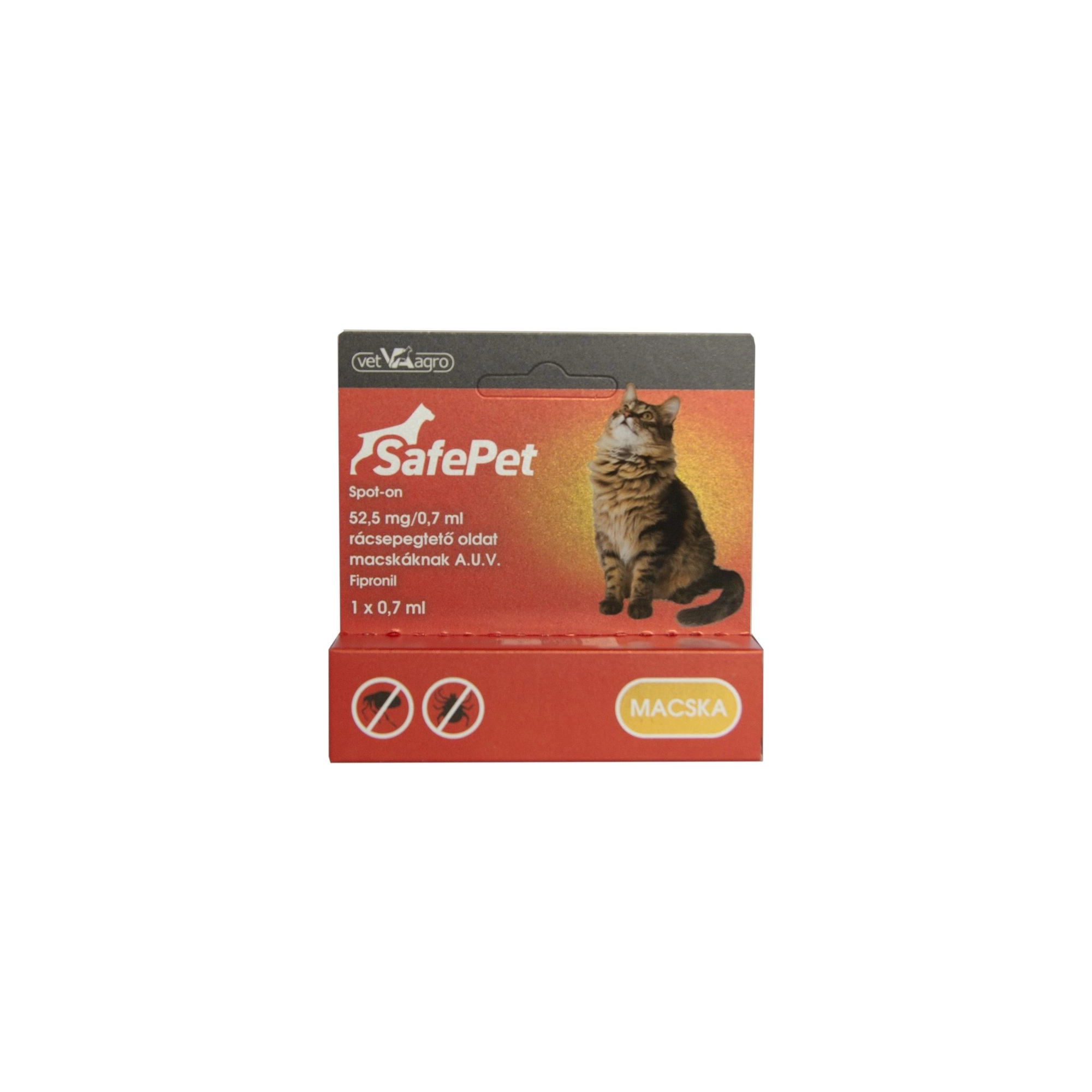 SafePet 52,5 mg/0,7 ml spot on macska 1x
