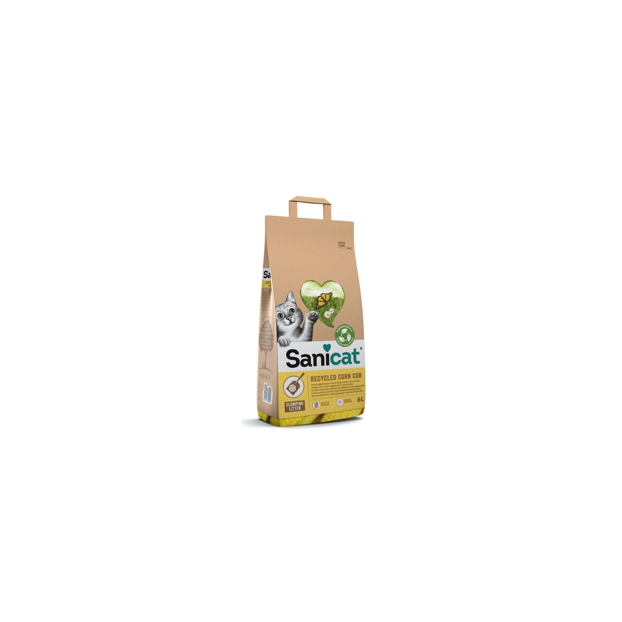 Sanicat macskaalom Recycled Corn cob (újrahaszn kukoricacsutka) 6l
