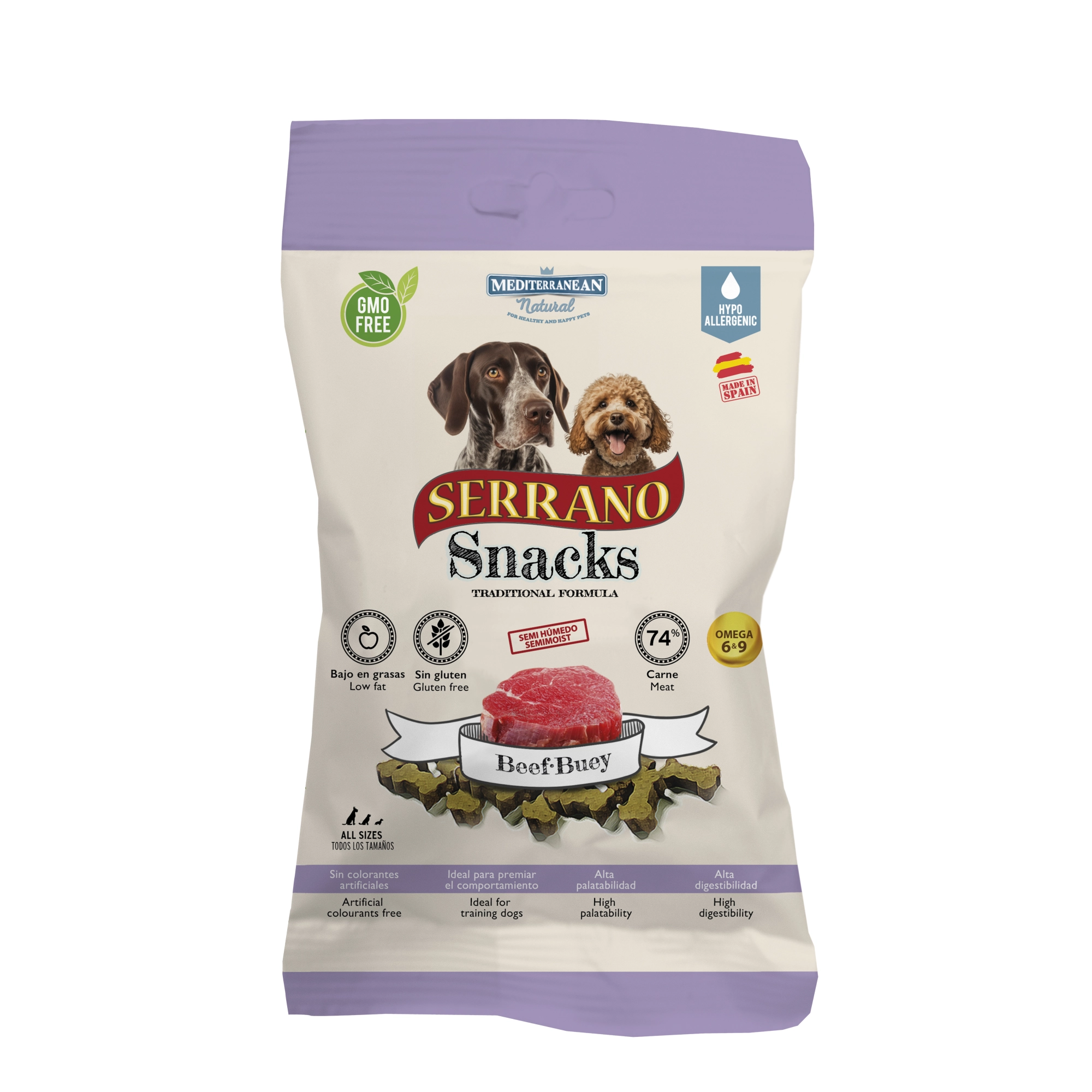 Serrano Snacks Kutyáknak Marhahússal Hipoallergén 100g